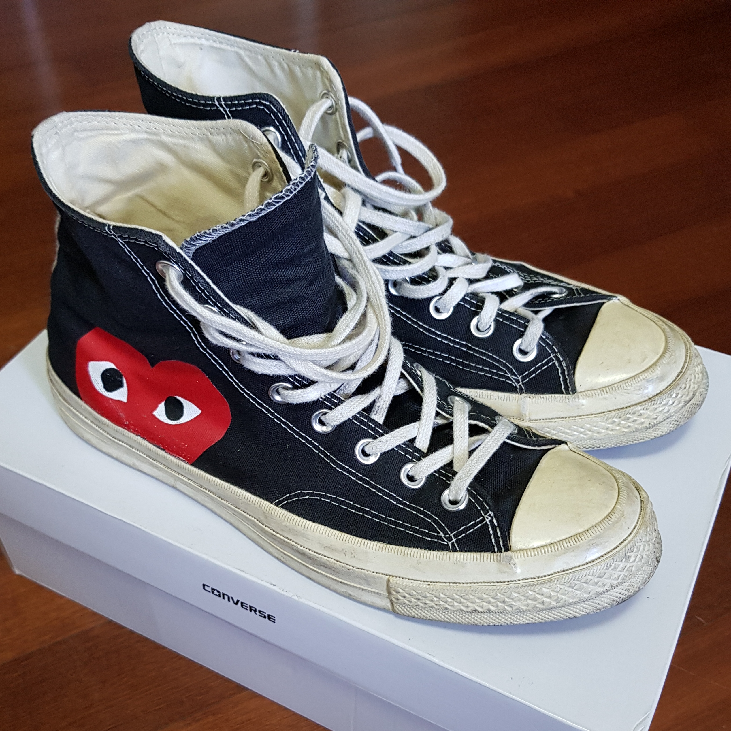 Converse x Play Comme des Garcons Chuck 70 Hi Black 착용 스타일