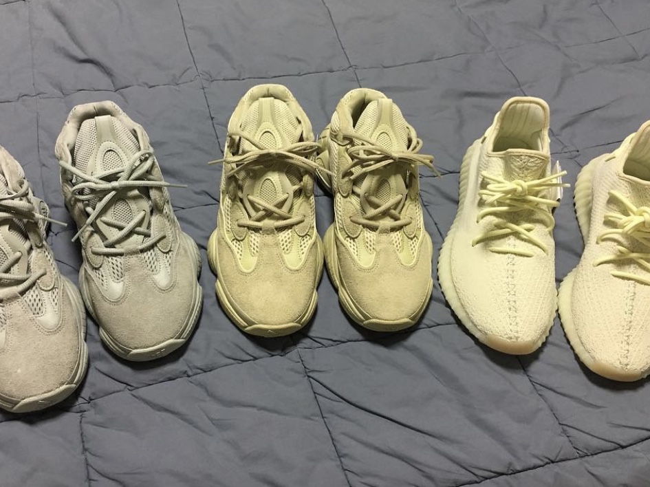 Adidas Yeezy 500 Salt, Adidas Yeezy 500 Super Moon Yellow 착용 스타일