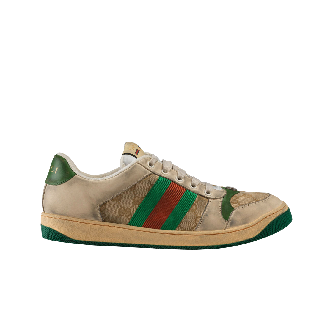 546551-9Y920-9666 Gucci Screener GG Canvas Distressed Sneakers