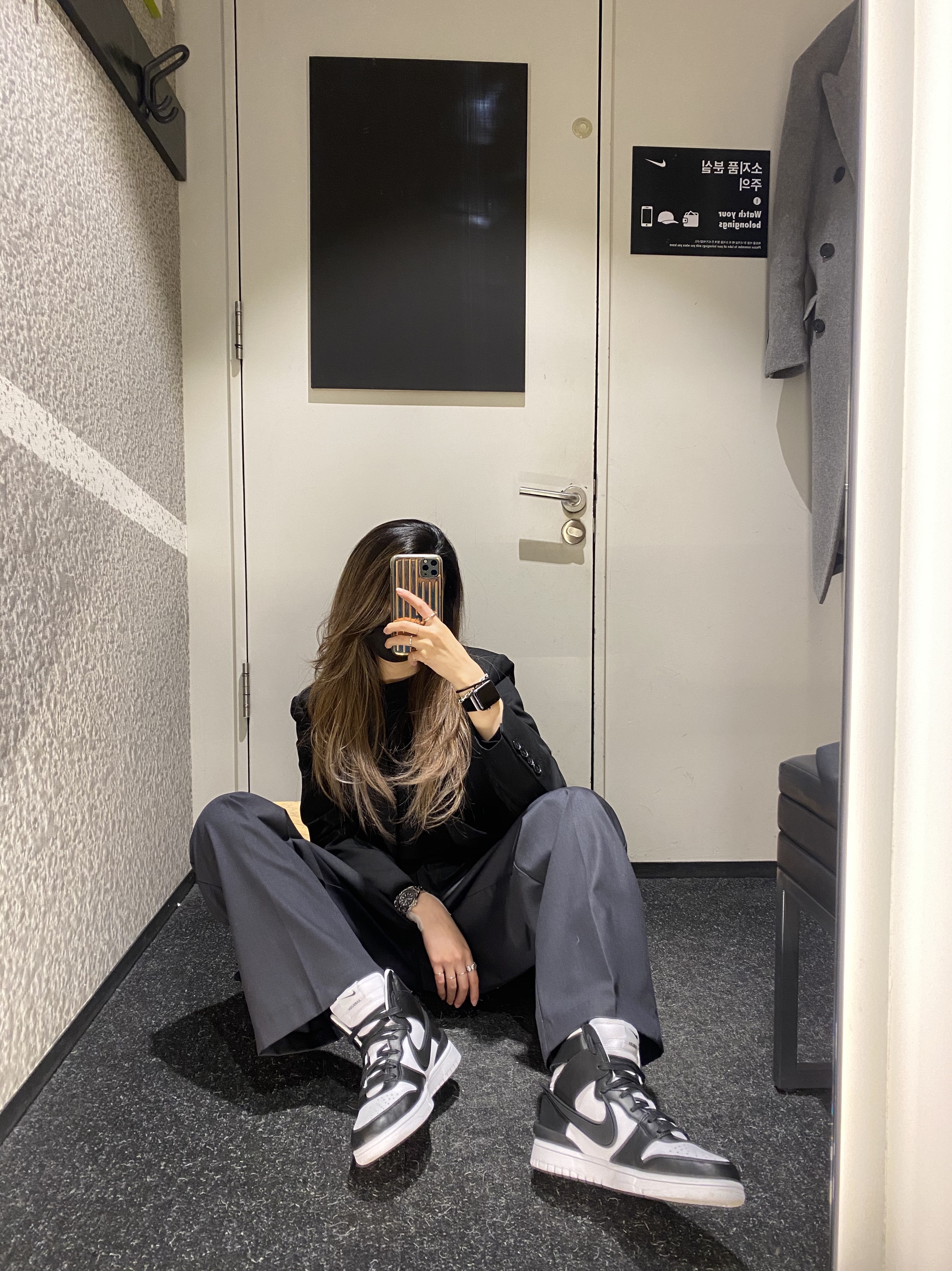 Nike x Ambush Dunk High Black 착용 스타일 - 4