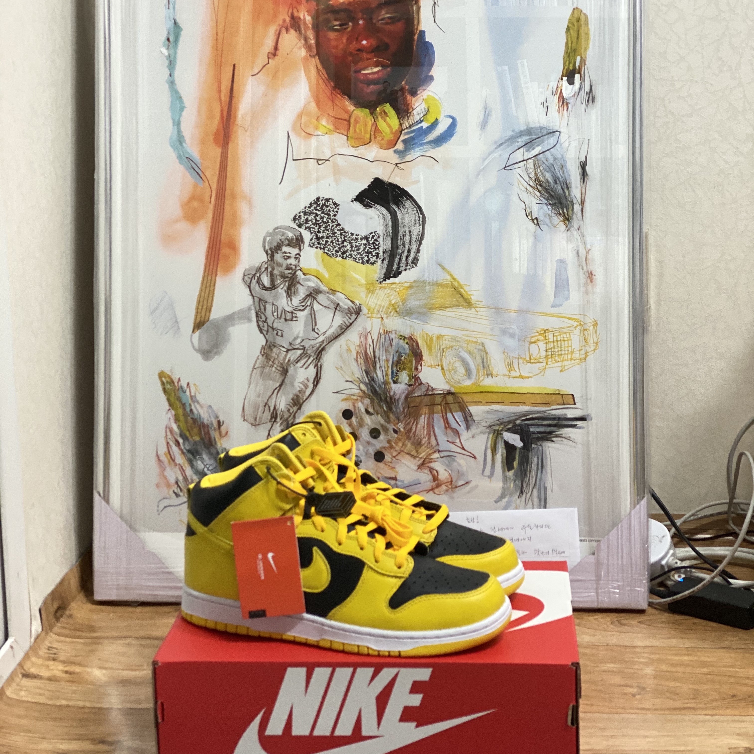 Nike Dunk High SP Varsity Maize 착용 스타일