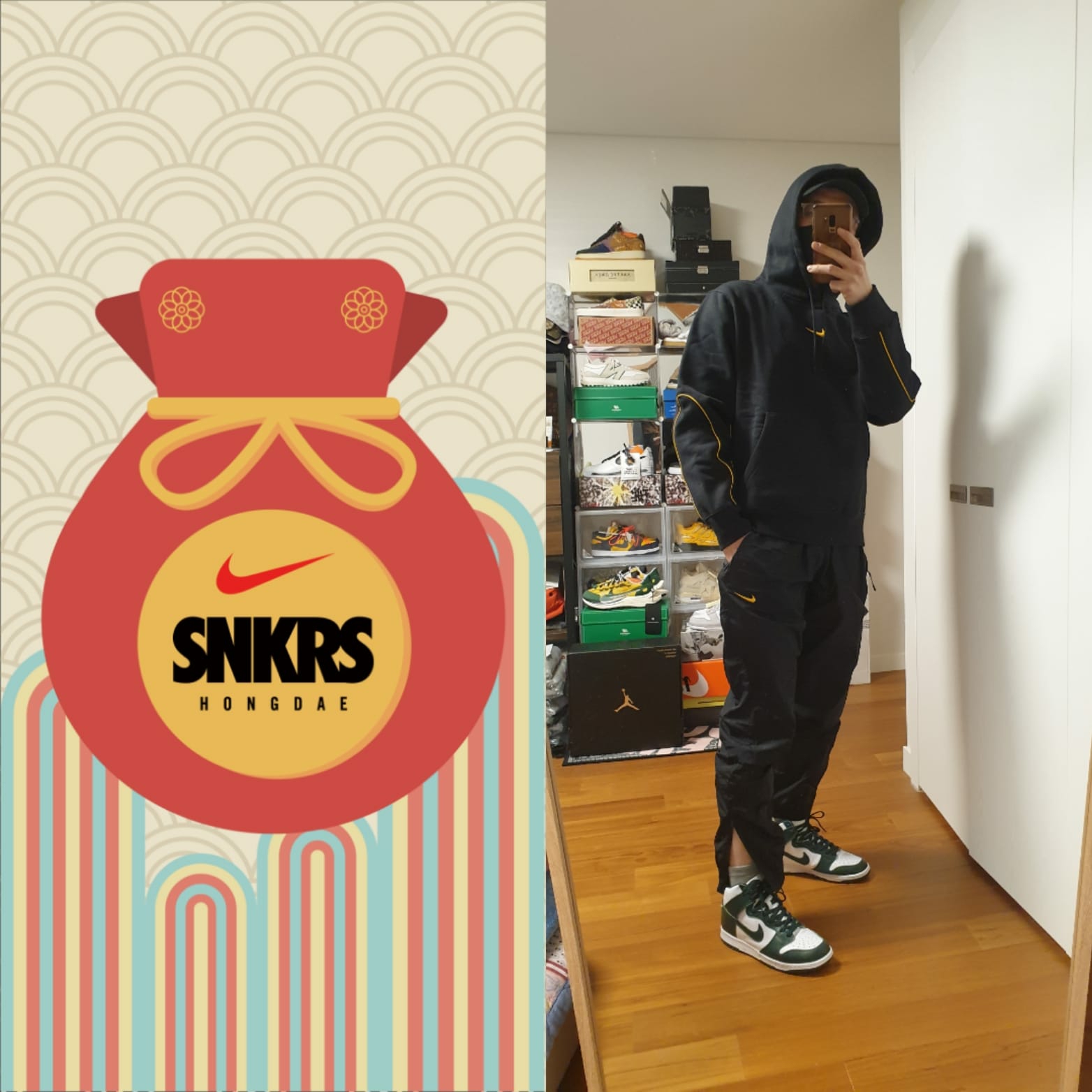 Nike x Drake Nocta Essential Cap Black, Nike x Drake Nocta Essential Hoodie Black - Asia 착용 스타일