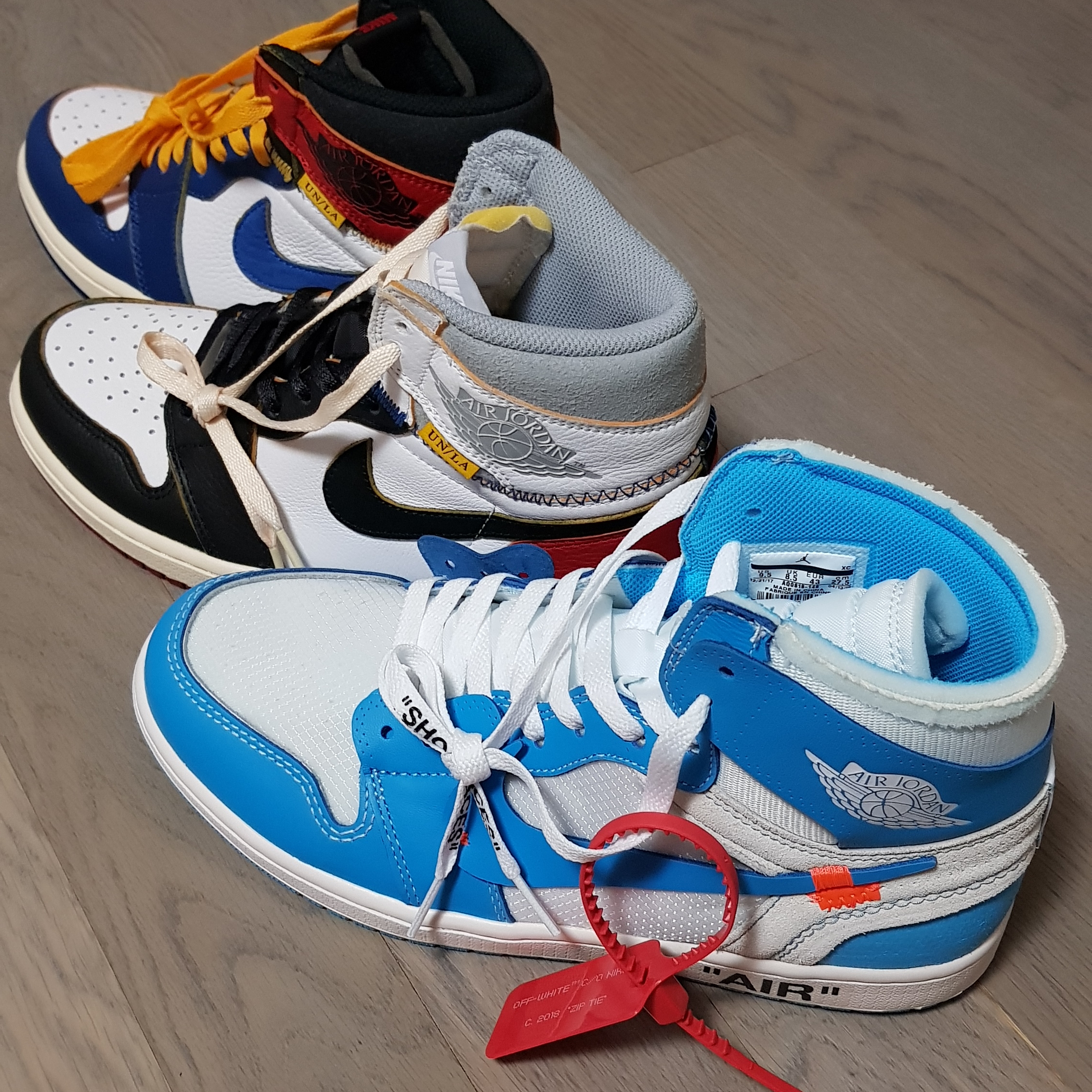 Jordan 1 x Union Retro High Black Toe, Jordan 1 x Union Retro High Blue Toe 착용 스타일 - 1