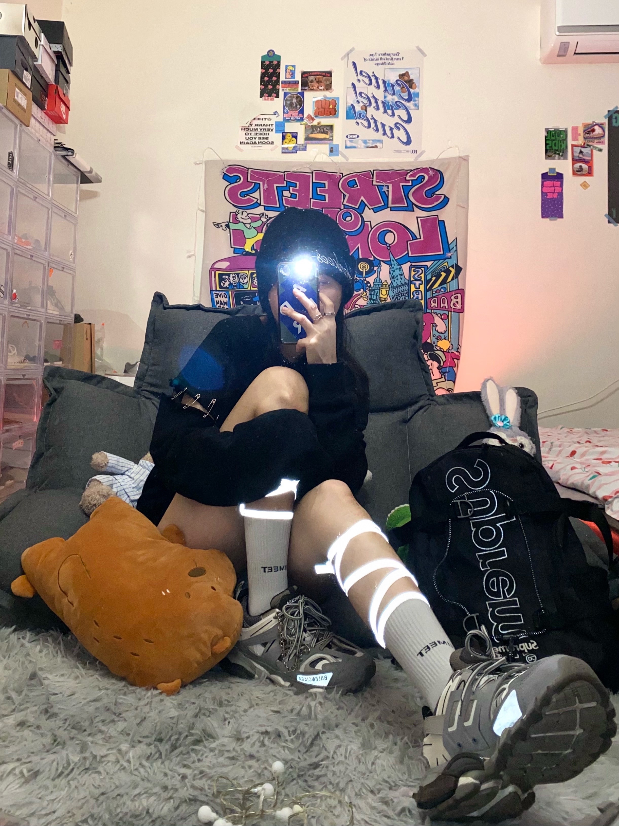 Balenciaga Track Sneakers Grey White 2019 착용 스타일 - 3