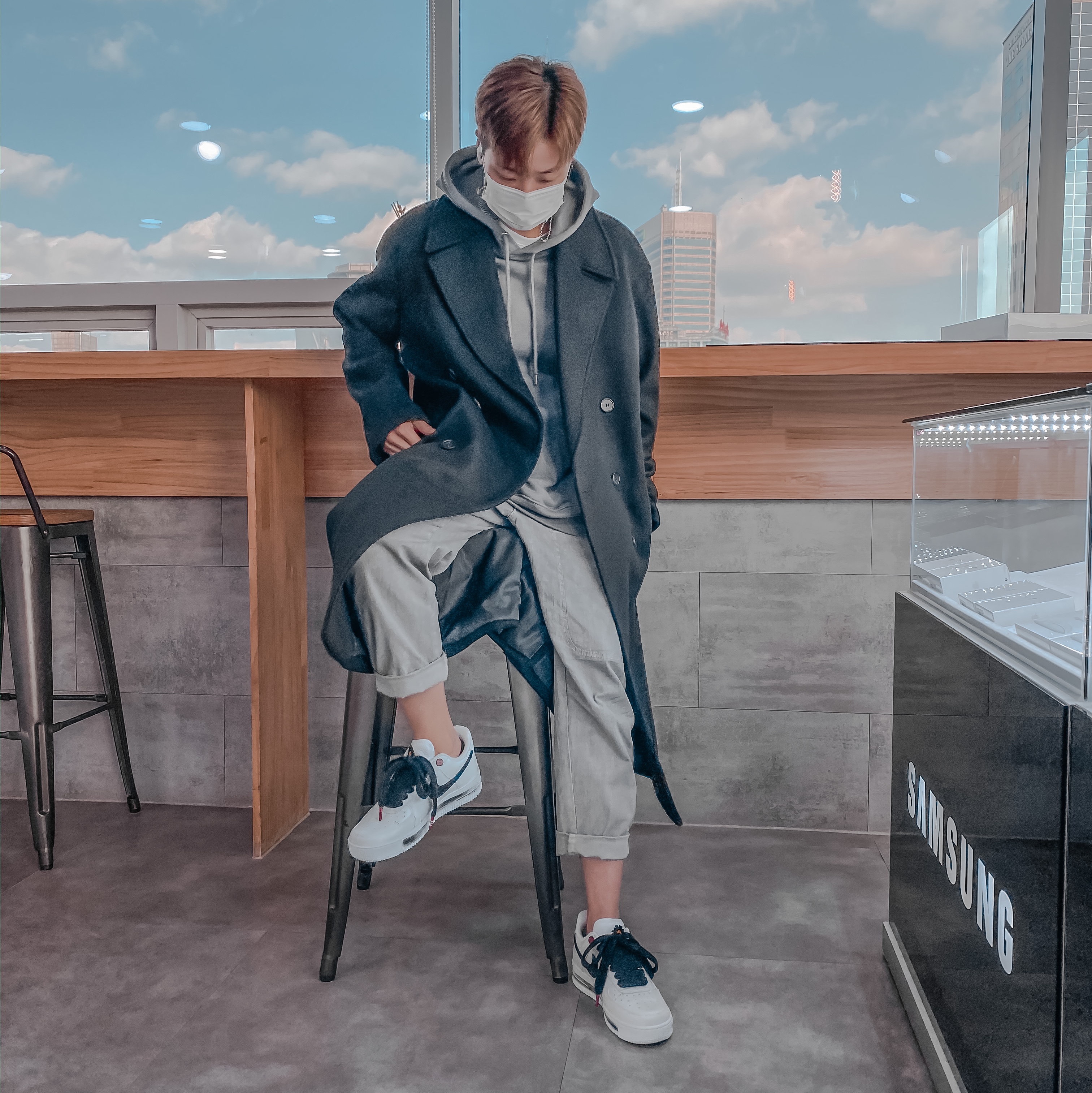 Nike x Peaceminusone Air Force 1 Low Para-Noise 2.0 착용 스타일