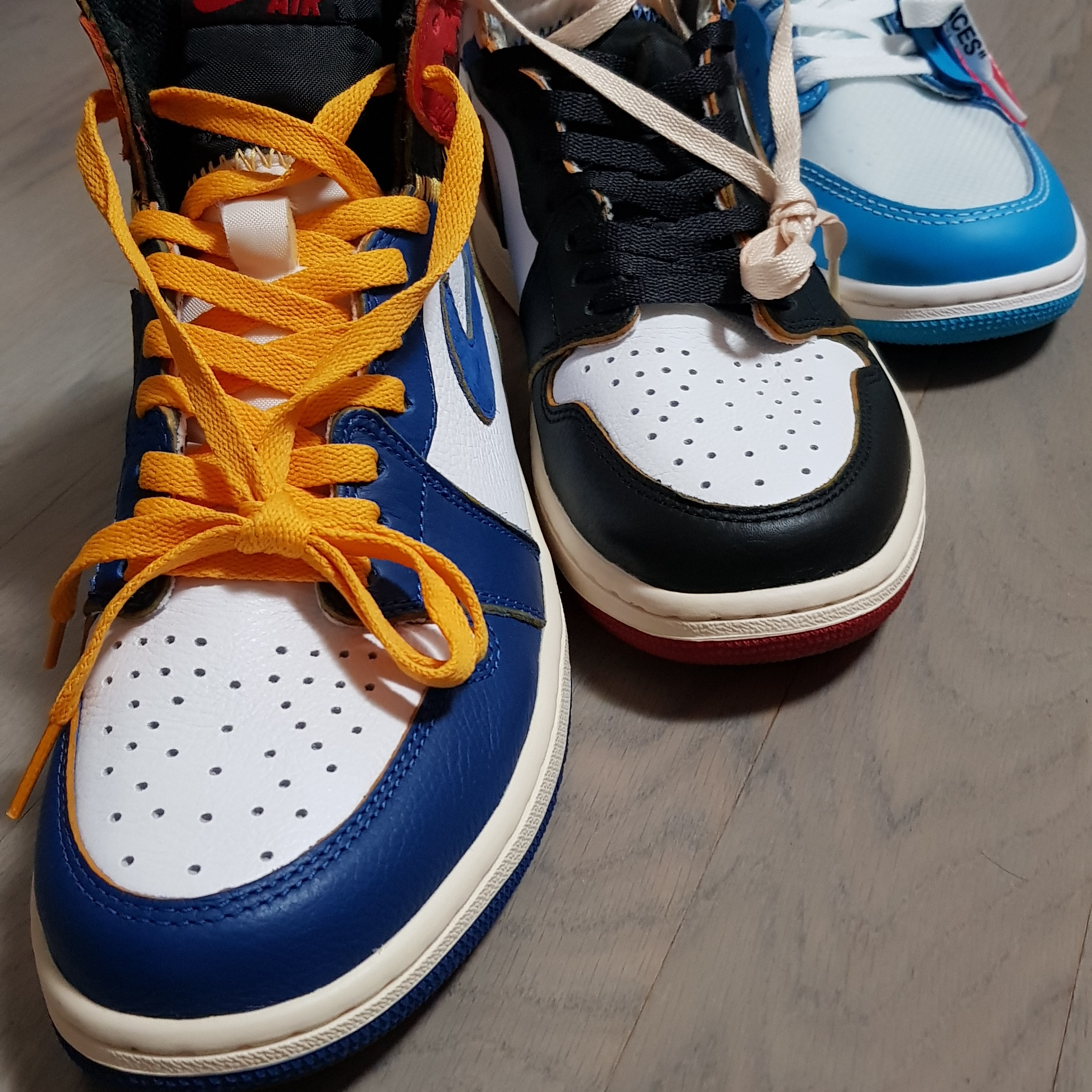 Jordan 1 x Union Retro High Black Toe, Jordan 1 x Union Retro High Blue Toe 착용 스타일 - 2