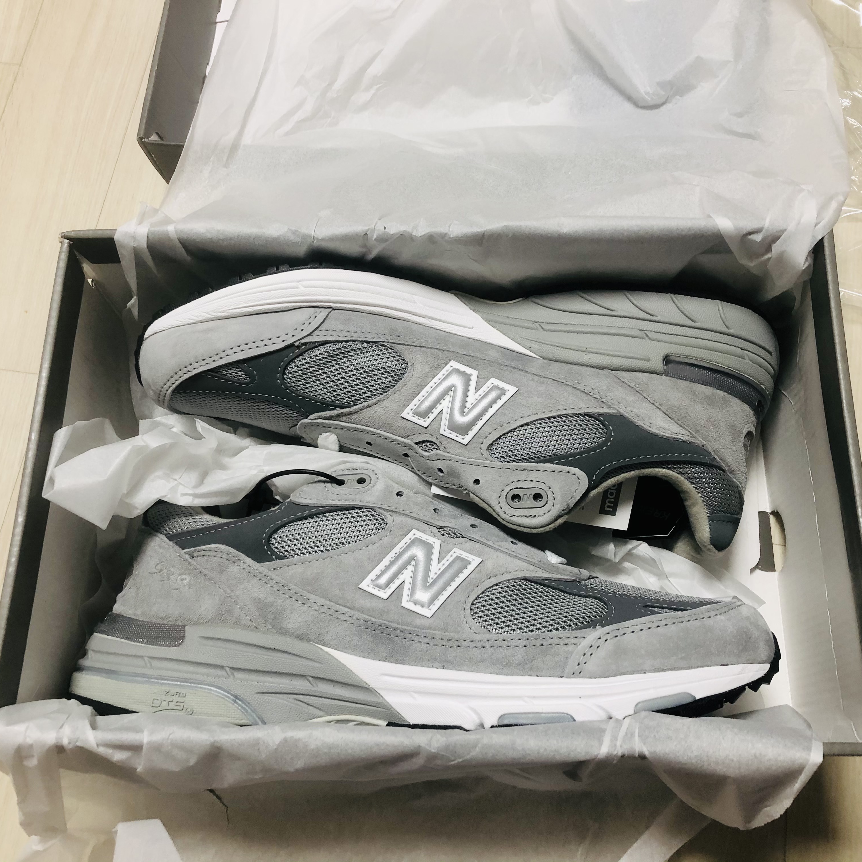 New Balance 993 Made in USA Grey - D Standard 착용 스타일 - 2