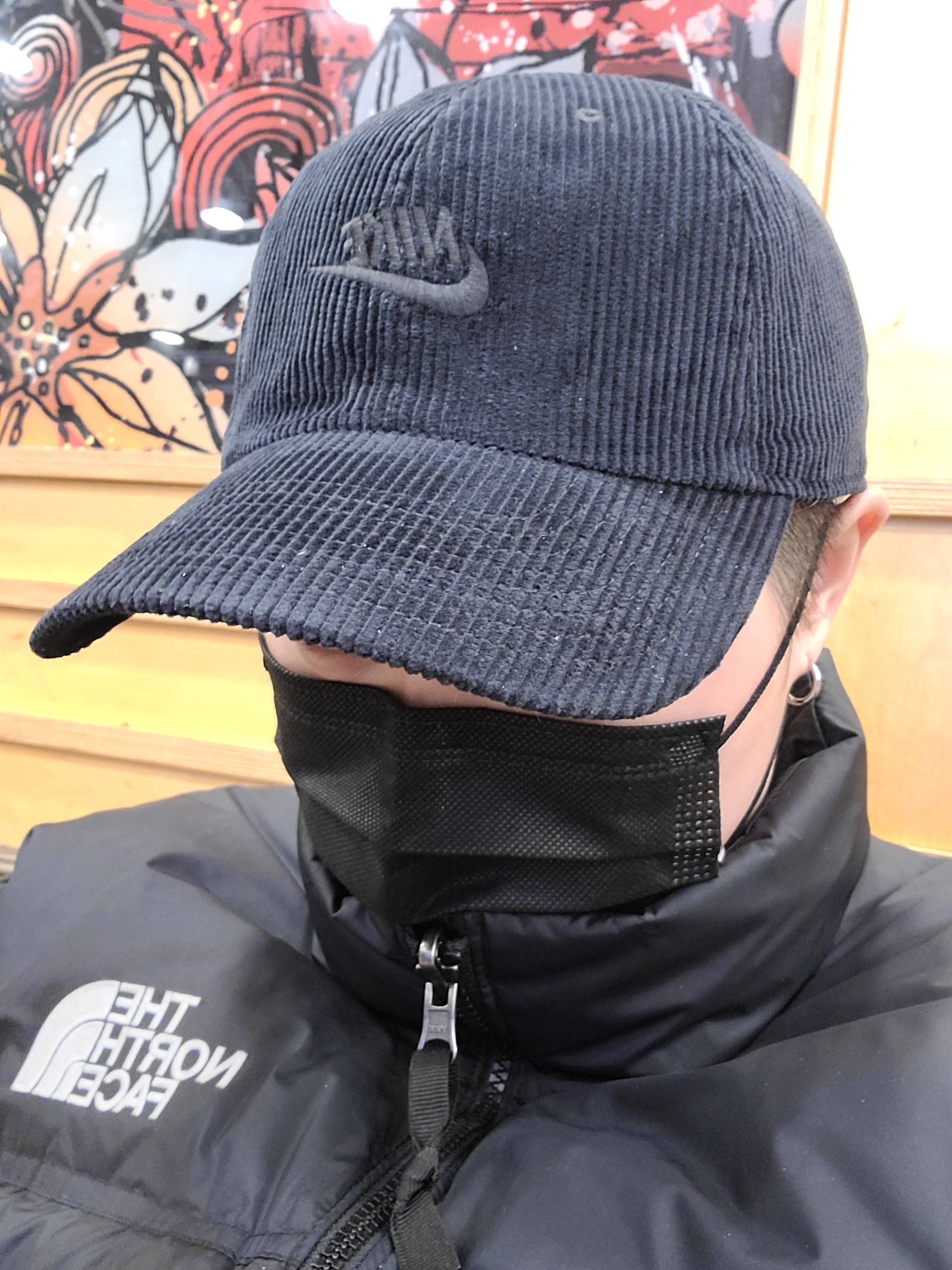 Nike Heritage 86 Corduroy Cap Black 착용 스타일 - 1