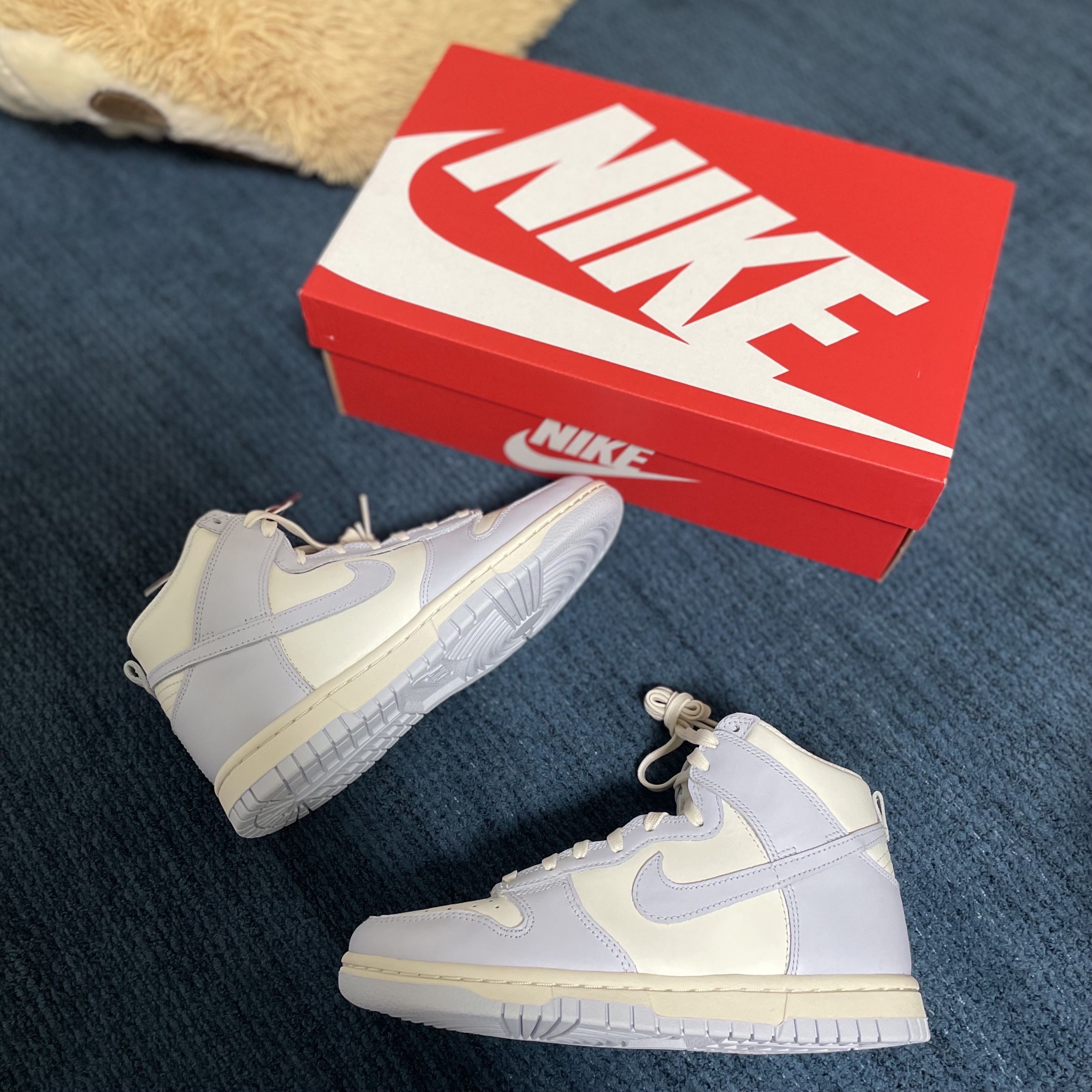Nike Dunk High Retro Vast Grey, (W) Nike Dunk High Football Grey 착용 스타일 - 3