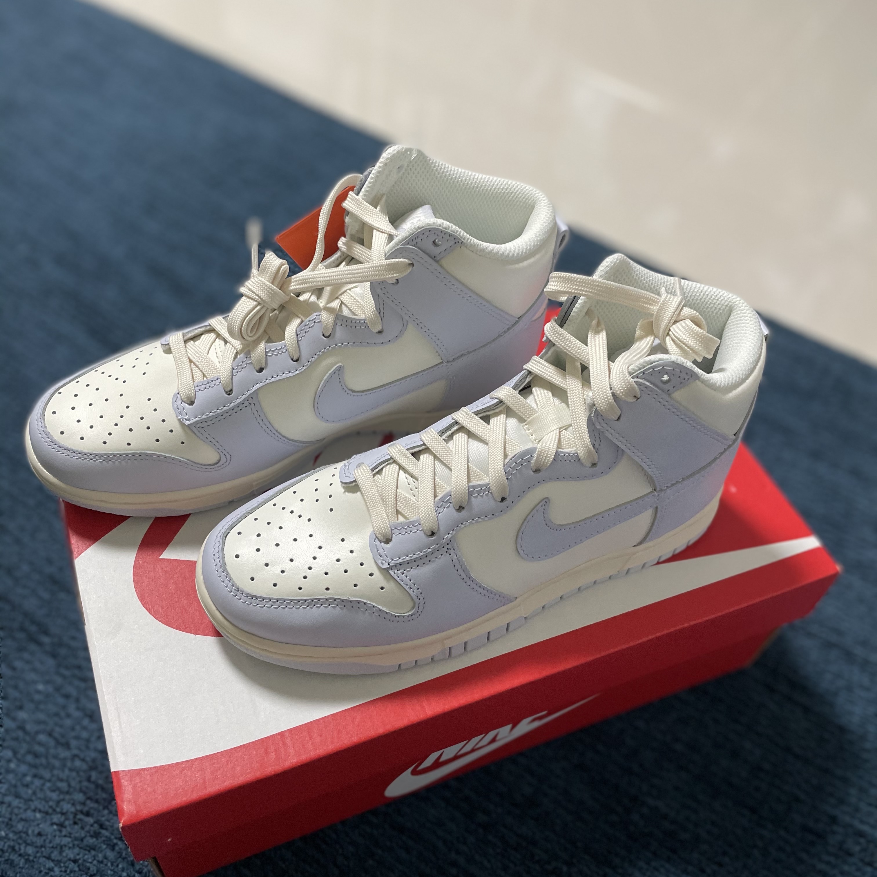 Nike Dunk High Retro Vast Grey, (W) Nike Dunk High Football Grey 착용 스타일 - 4