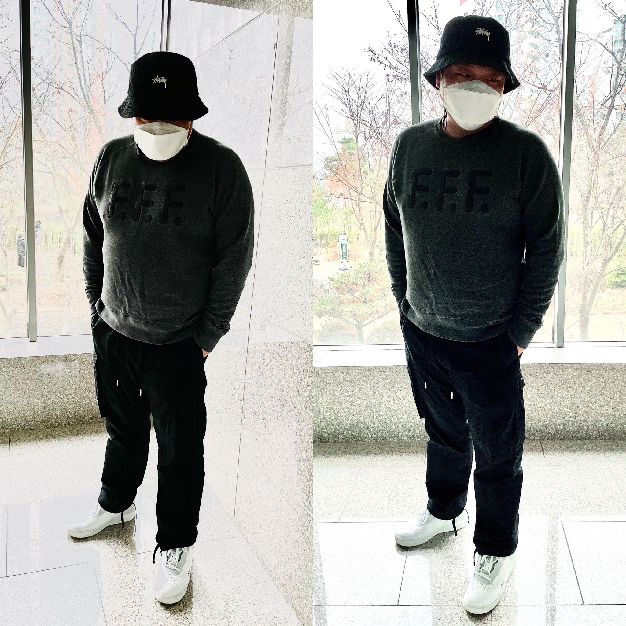 Nike x A-Cold-Wall Air Force 1 Low White 착용 스타일