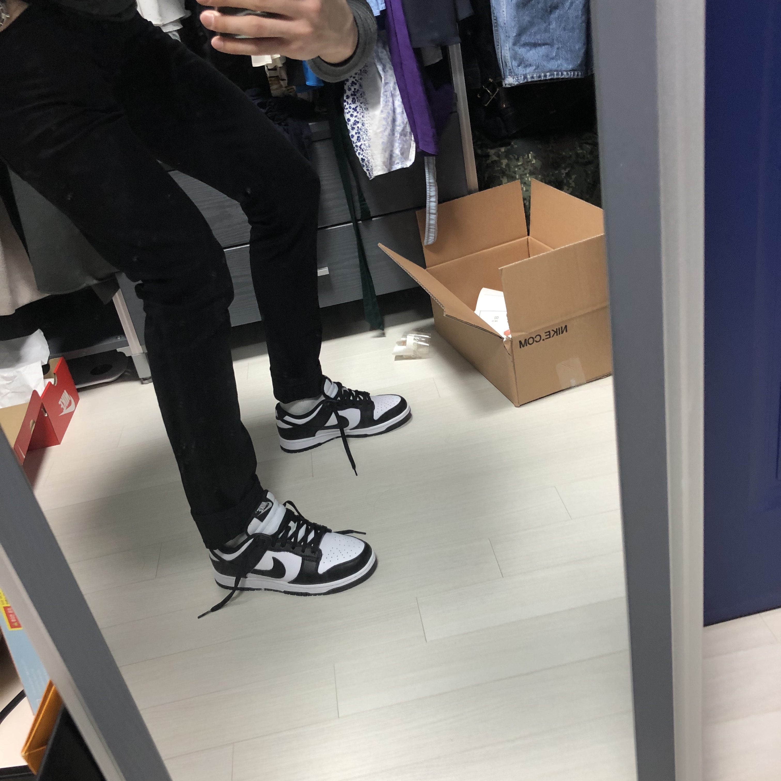 (W) Nike Dunk Low Black 착용 스타일