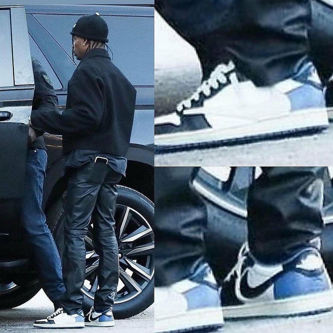 Jordan 1 x Travis Scott Retro Low OG SP Mocha, Jordan 1 x Travis Scott Retro High OG SP Mocha 착용 스타일 - 2