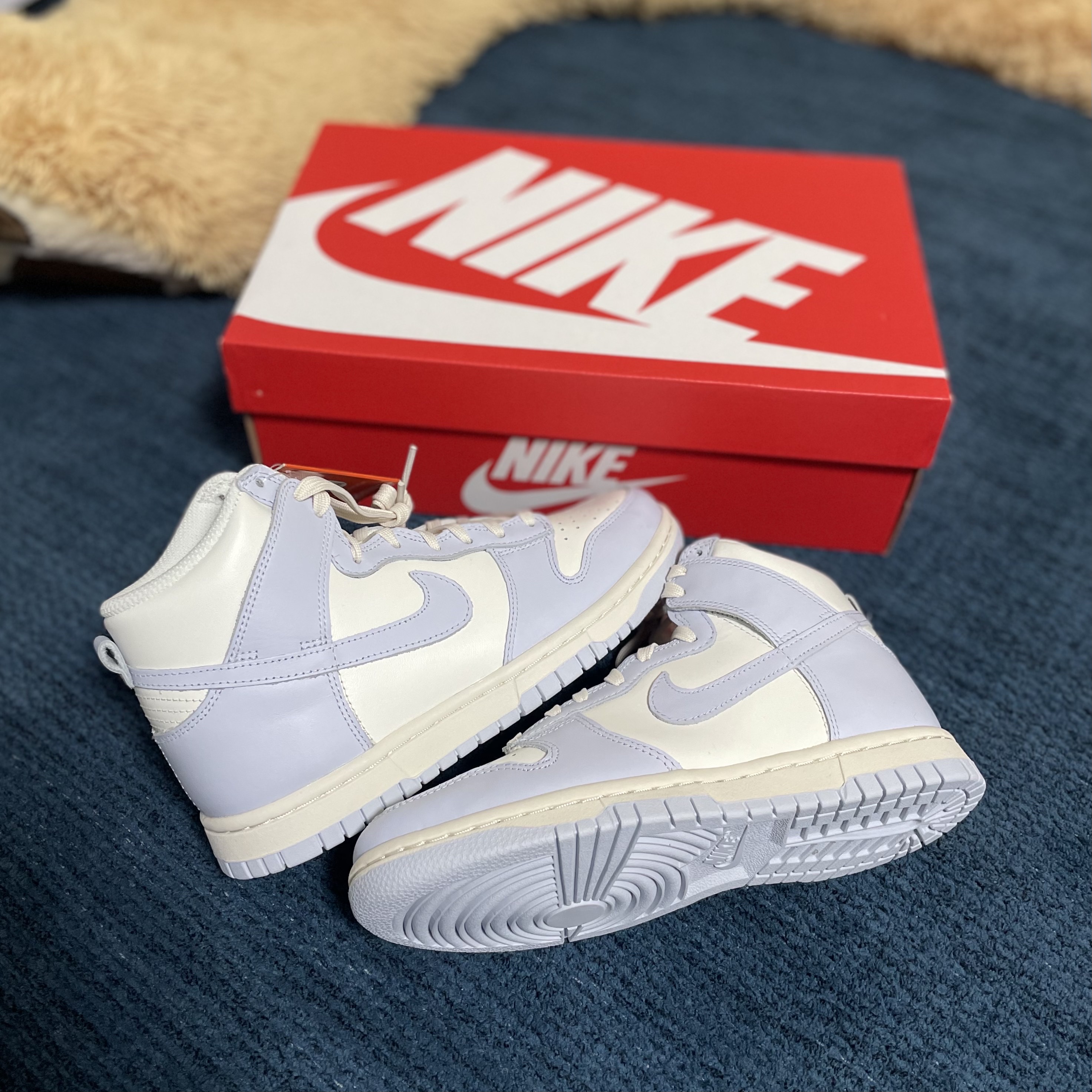 Nike Dunk High Retro Vast Grey, (W) Nike Dunk High Football Grey 착용 스타일 - 2