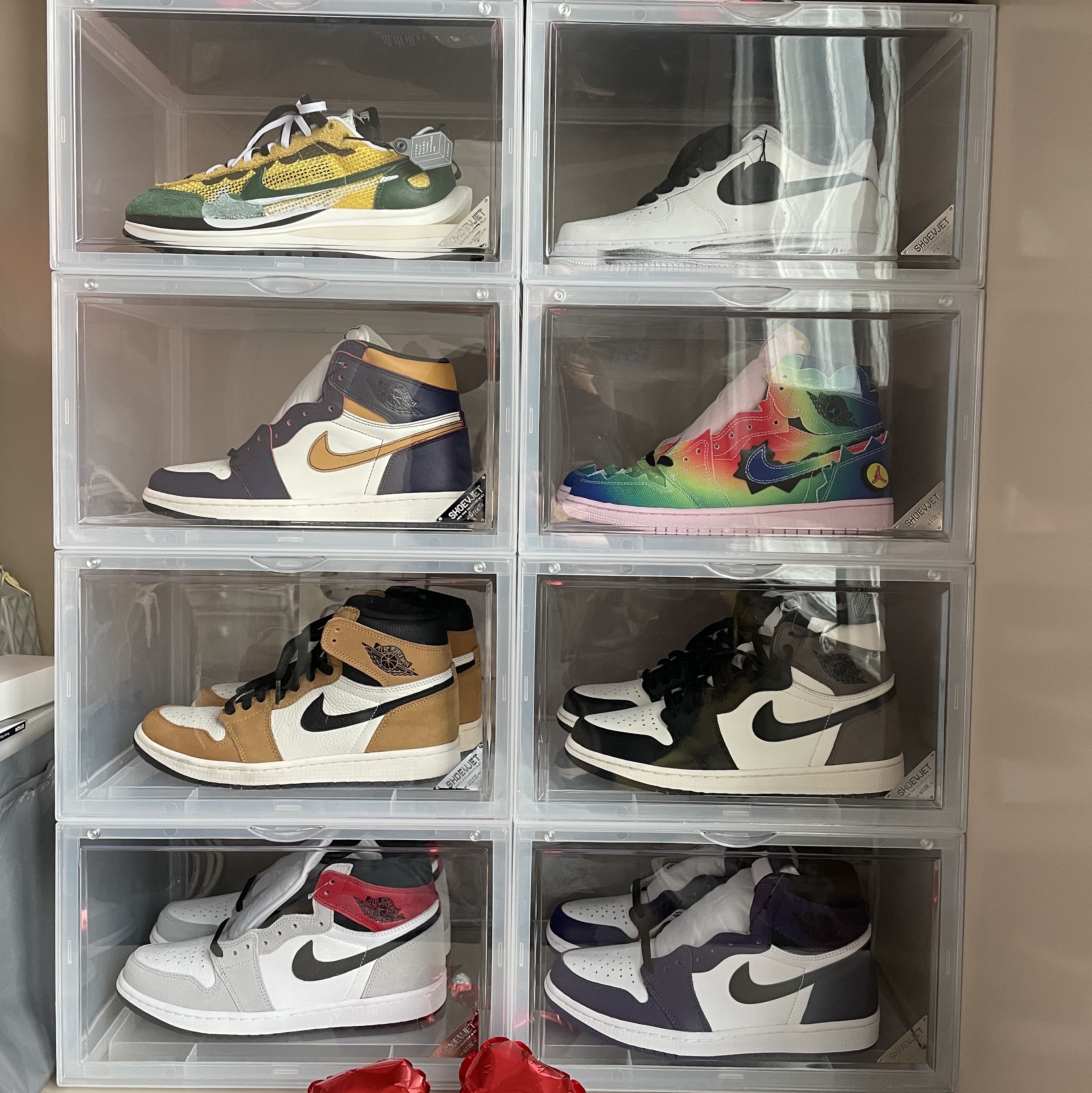 Nike x Sacai VaporWaffle Tour Yellow & Gorge Green Sail, Nike x Peaceminusone Air Force 1 Low Para-Noise 2.0 착용 스타일