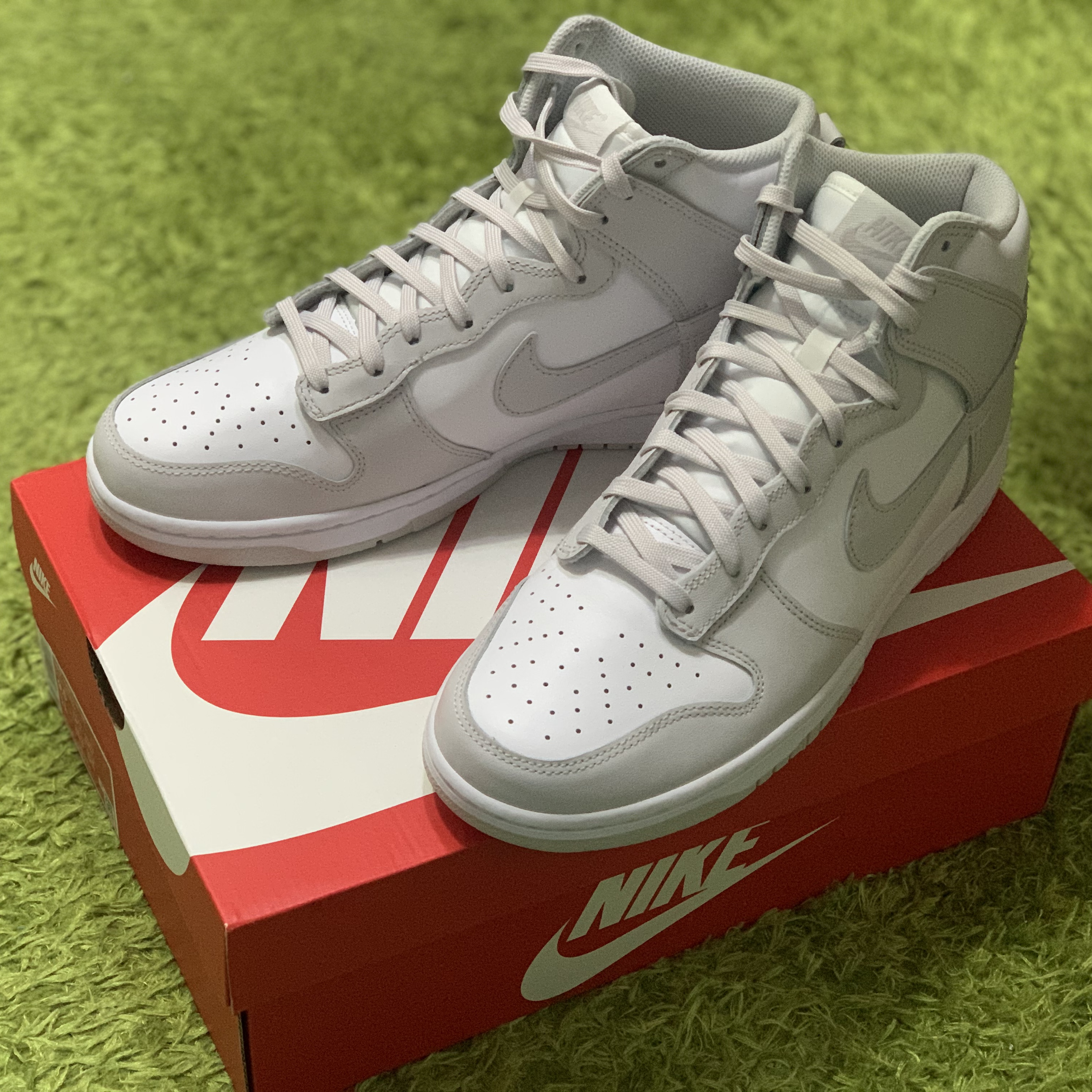 Nike Dunk High Retro Vast Grey 착용 스타일 - 3