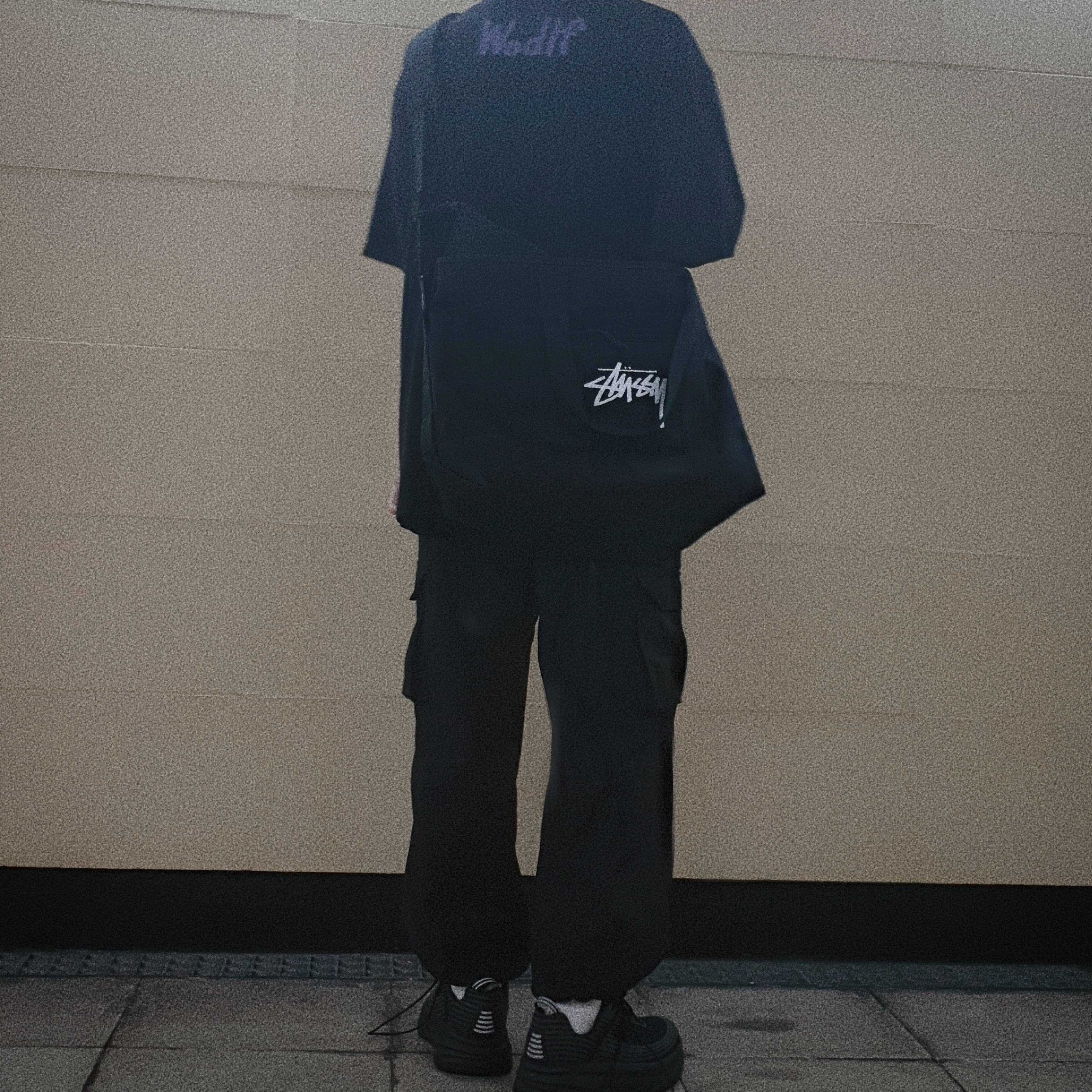 Nike x Stussy Tote Bag, Hoka Bondi 6 Black - Wide 착용 스타일