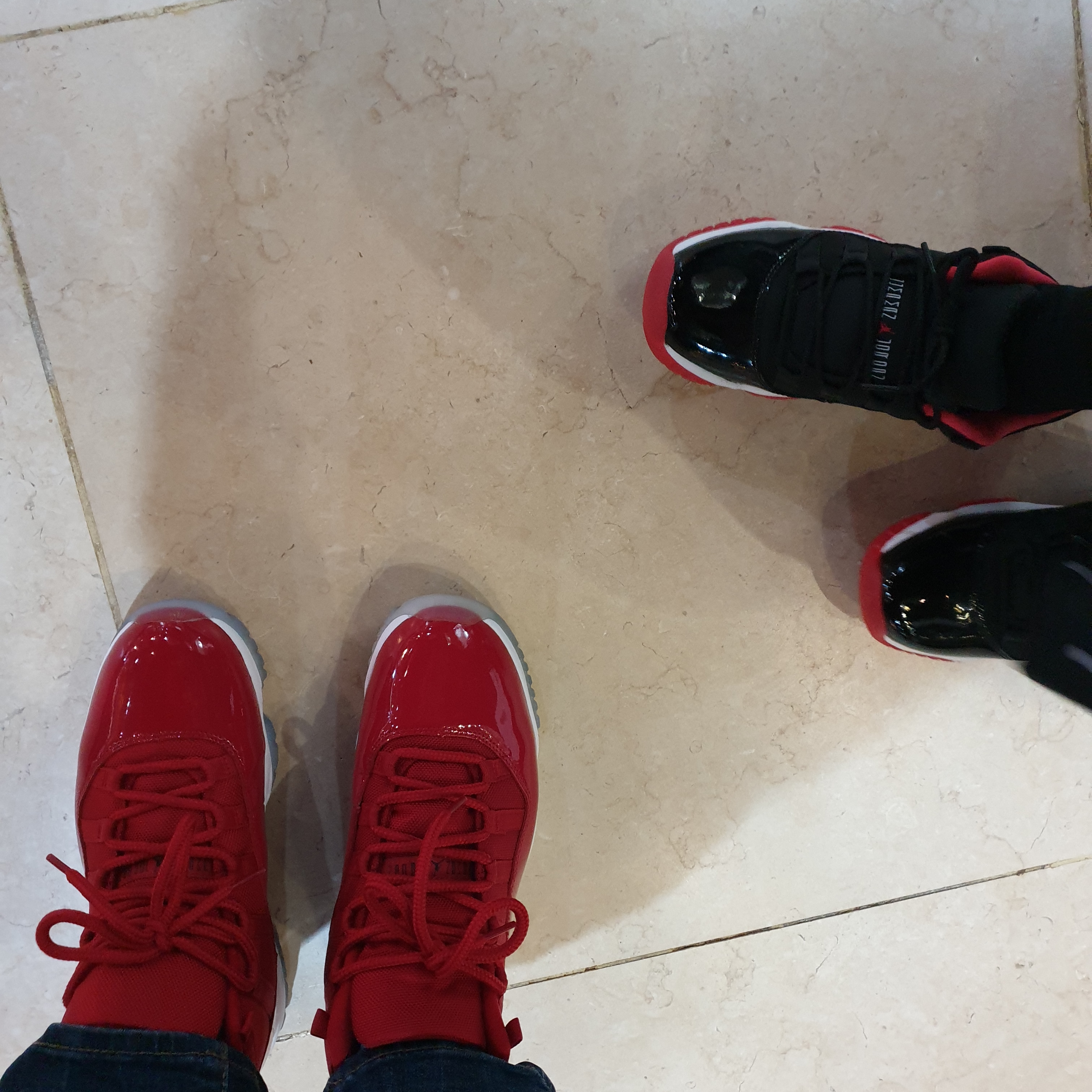 Jordan 11 Retro Win Like 96 Gym Red, (GS) Jordan 11 Retro Low Bred 착용 스타일