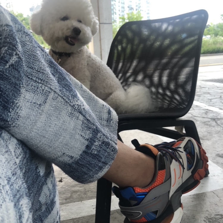 Balenciaga Track Sneakers Orange Grey 착용 스타일