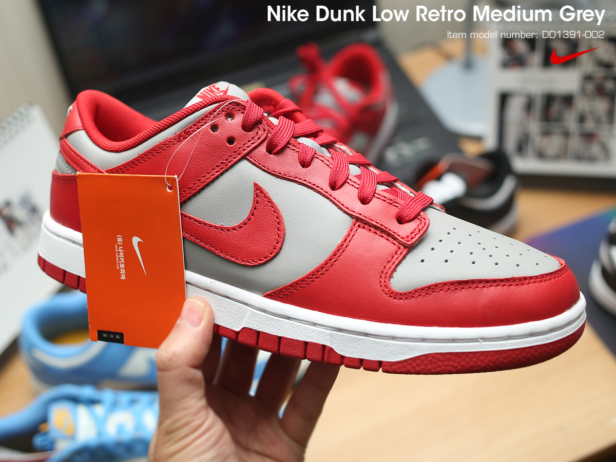Nike Dunk Low Retro Medium Grey 착용 스타일 - 1