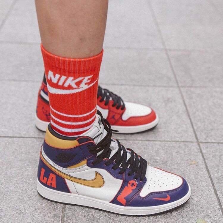 Jordan 1 Retro High OG Defiant SB LA to Chicago 착용 스타일 - 1