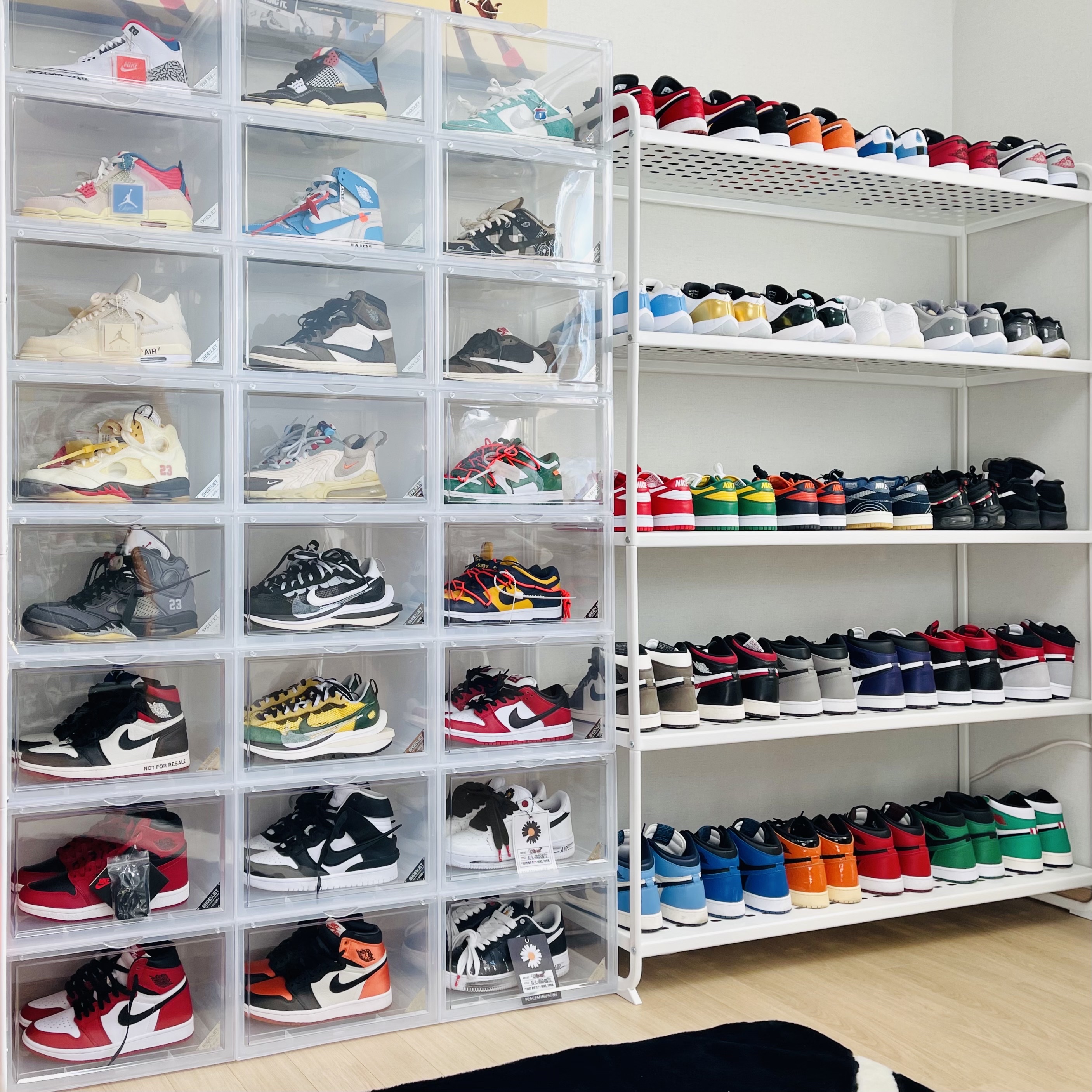Nike x Sacai VaporWaffle Black White, Nike x Kasina Dunk Low Road Sign - Kasina Exclusive 착용 스타일