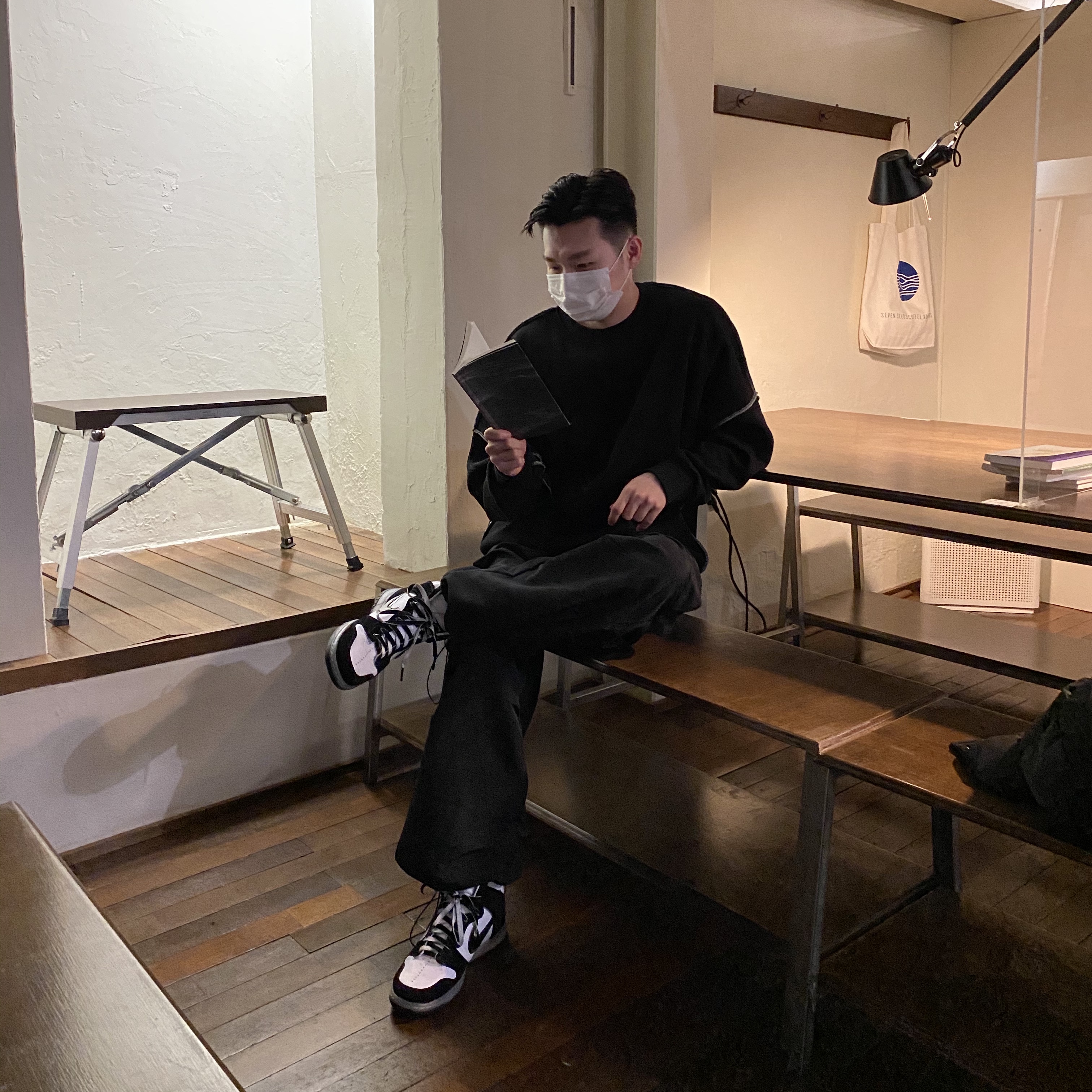 Nike x Slam Jam Dunk High SP Clear Black 착용 스타일