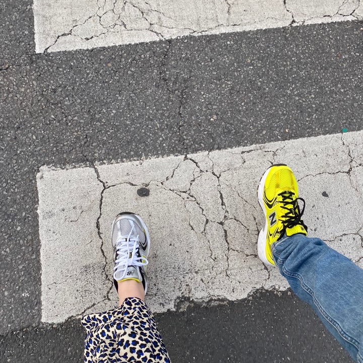 New Balance 530 Yellow, New Balance 530 Silver 착용 스타일