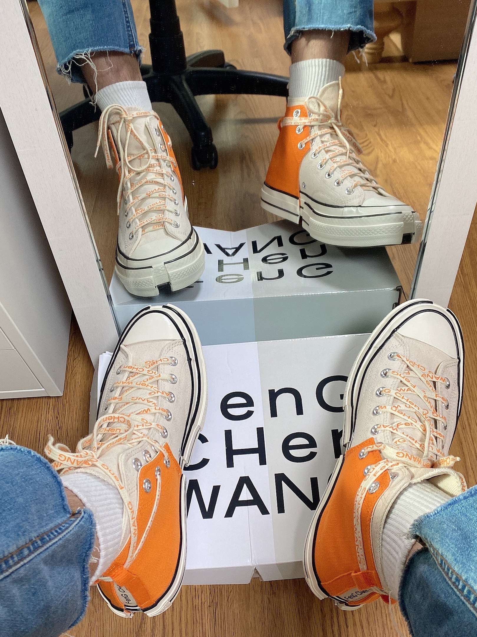 Converse x Feng Chen Wang Chuck 70 2-in-1 Persimmon Orange 착용 스타일 - 3