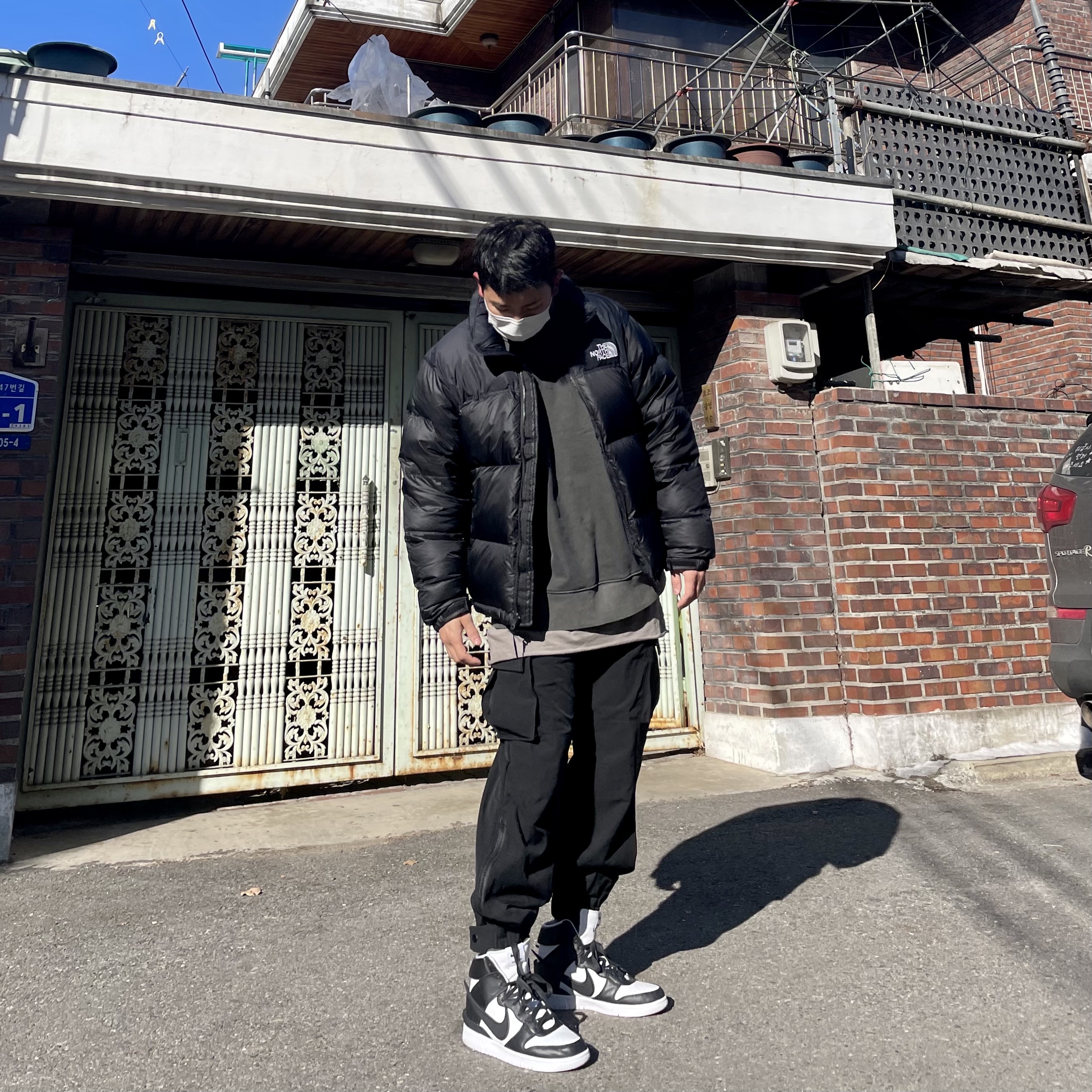 Nike x Ambush Dunk High Black 착용 스타일