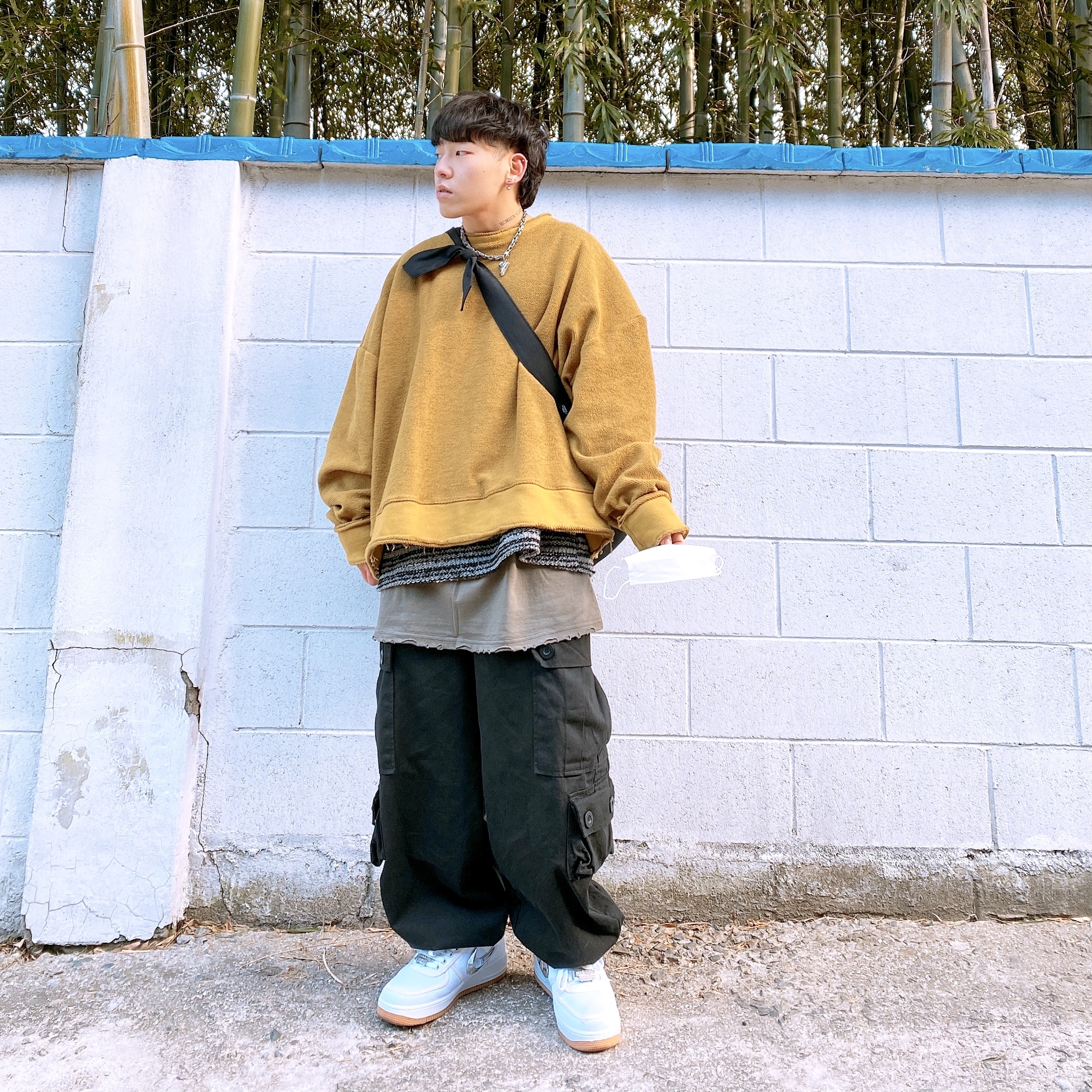 Nike x Travis Scott Air Force 1 Low White 착용 스타일 - 2