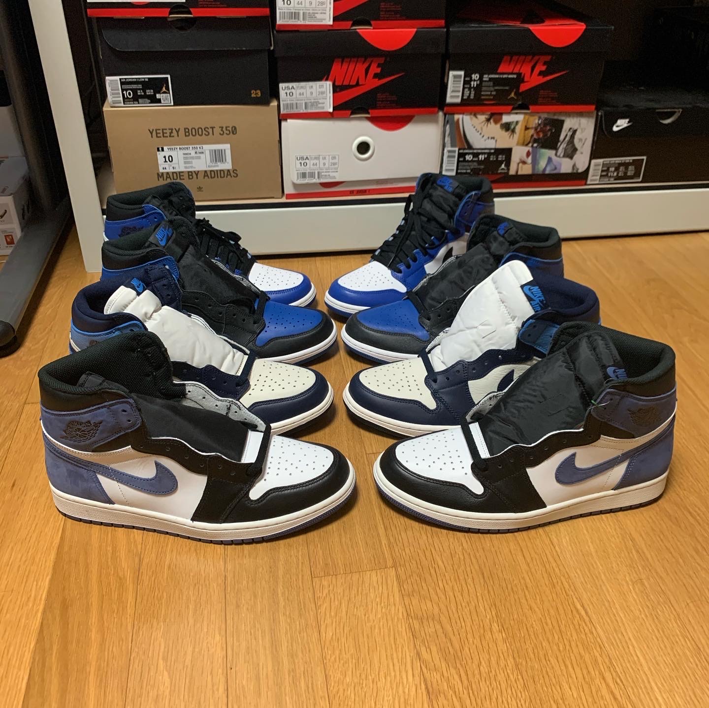 Jordan 1 x Off-White Retro High White, Jordan 1 x Union Retro High Black Toe 착용 스타일 - 2