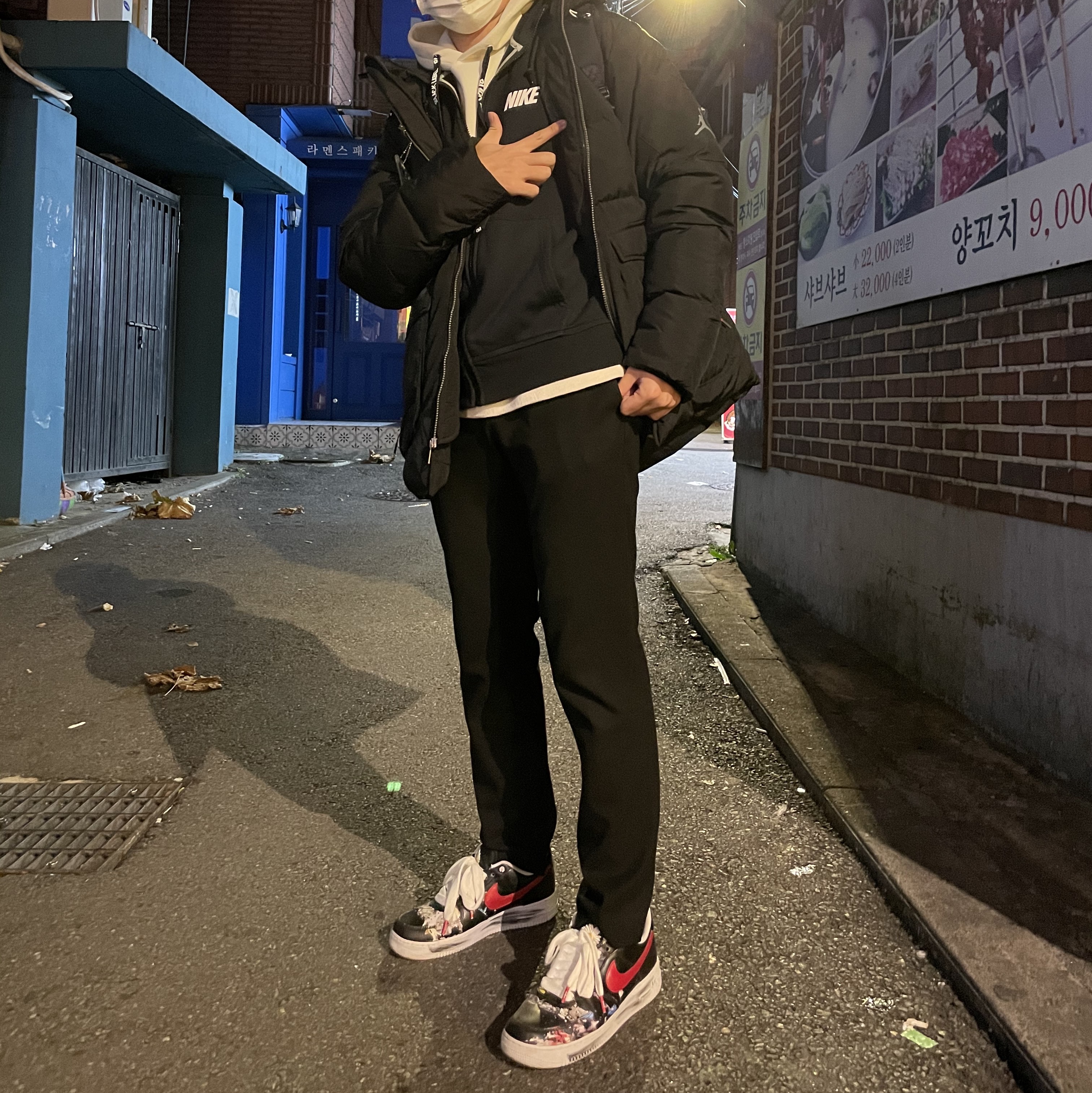 Nike x Peaceminusone Air Force 1 Low Para-Noise - Korea Exclusive 착용 스타일