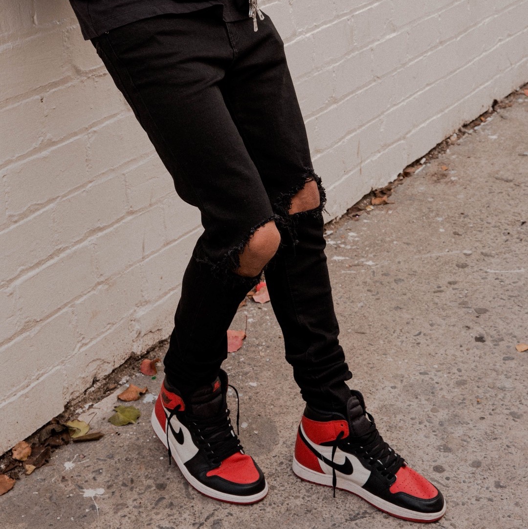 Jordan 1 Retro High OG Bred Toe 착용 스타일