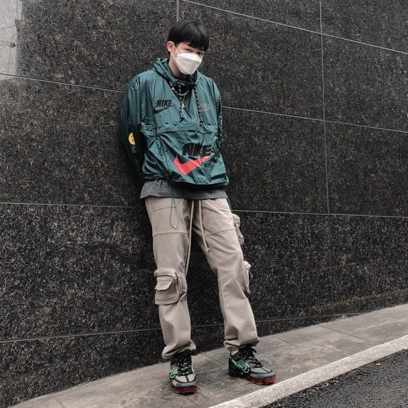 (W) Nike x Cactus Plant Flea Market Air VaporMax 2019, Nike x Cactus Plant Flea Market Anorak Teal 착용 스타일