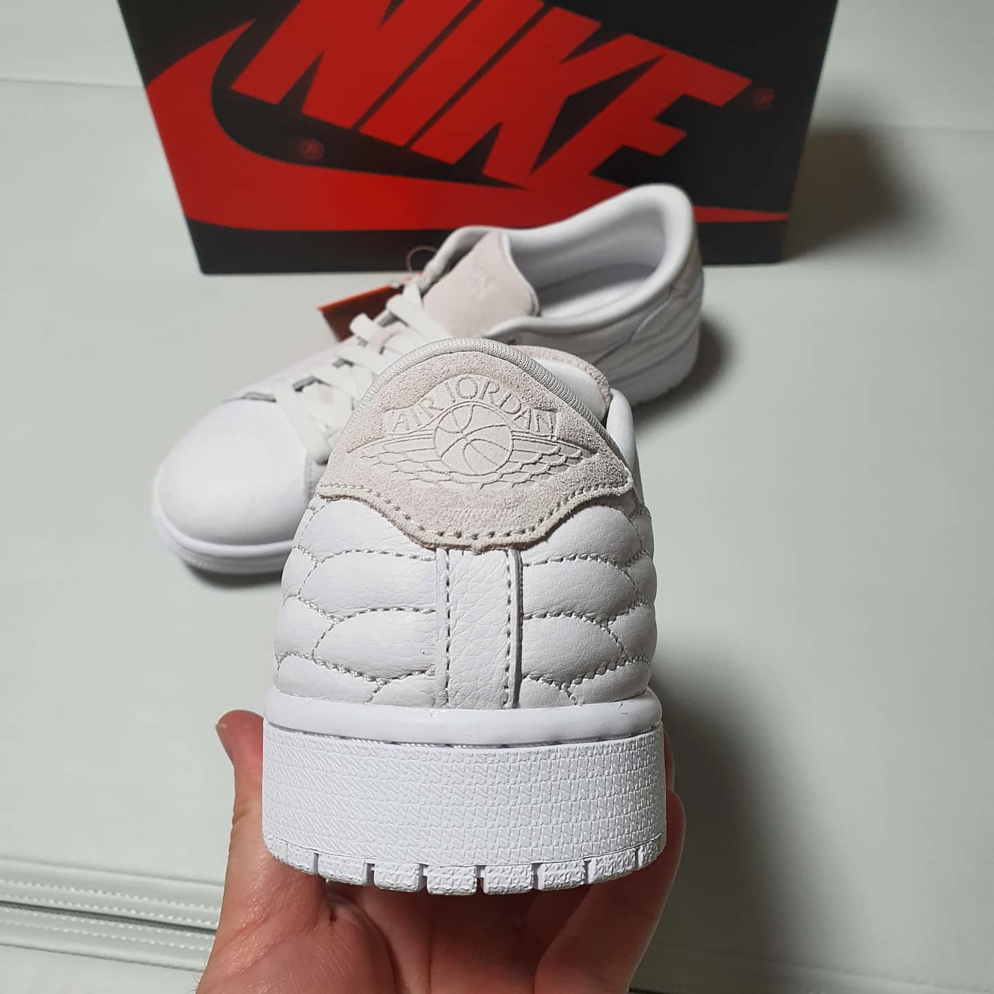 Jordan 1 Centre Court White On White 착용 스타일 - 4