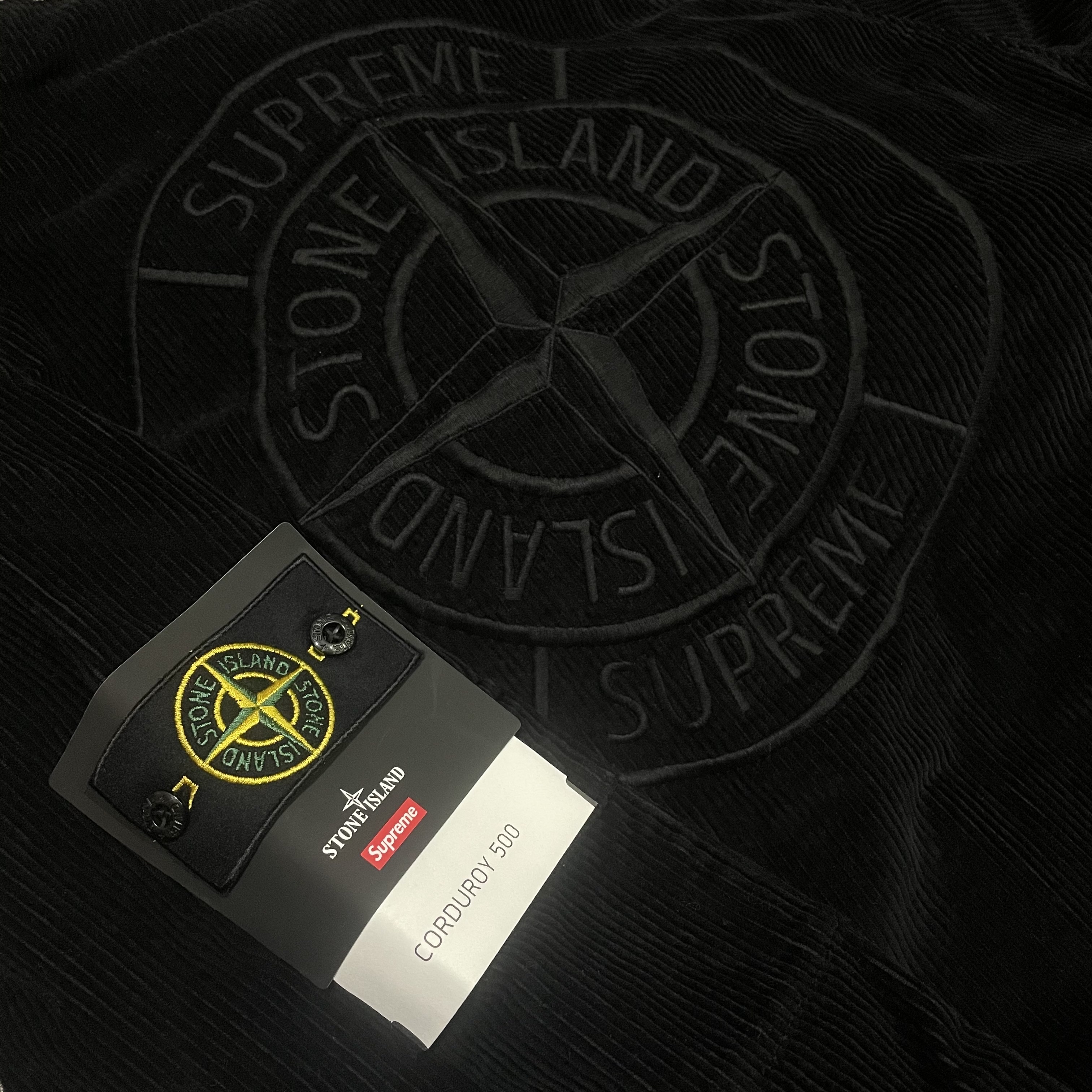 Supreme x Stone Island Corduroy Jacket Black - 20FW 착용 스타일