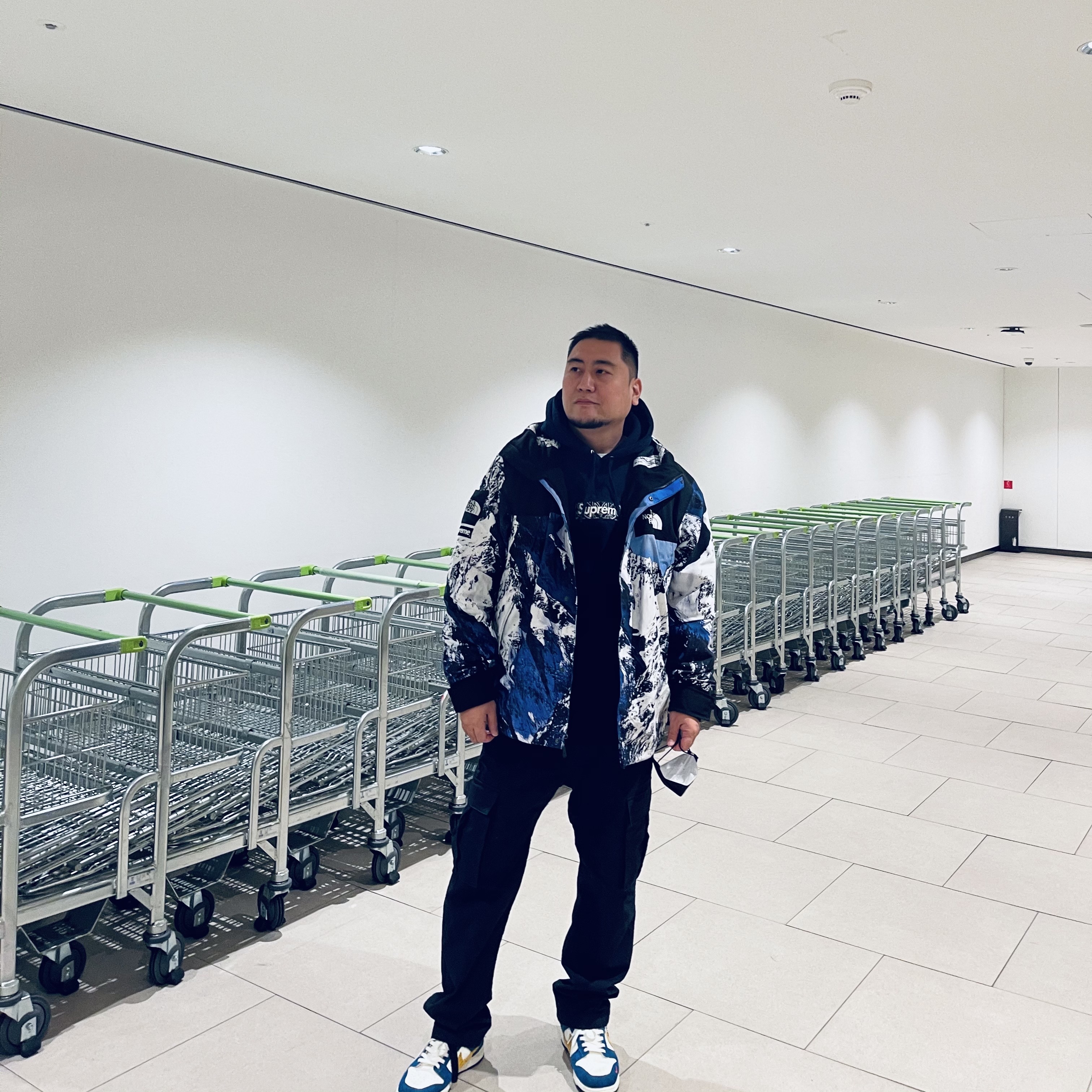 Nike x Kasina Dunk Low 80's Bus, Supreme Bandana Box Logo Hooded Sweatshirt Navy - 19FW 착용 스타일 - 4