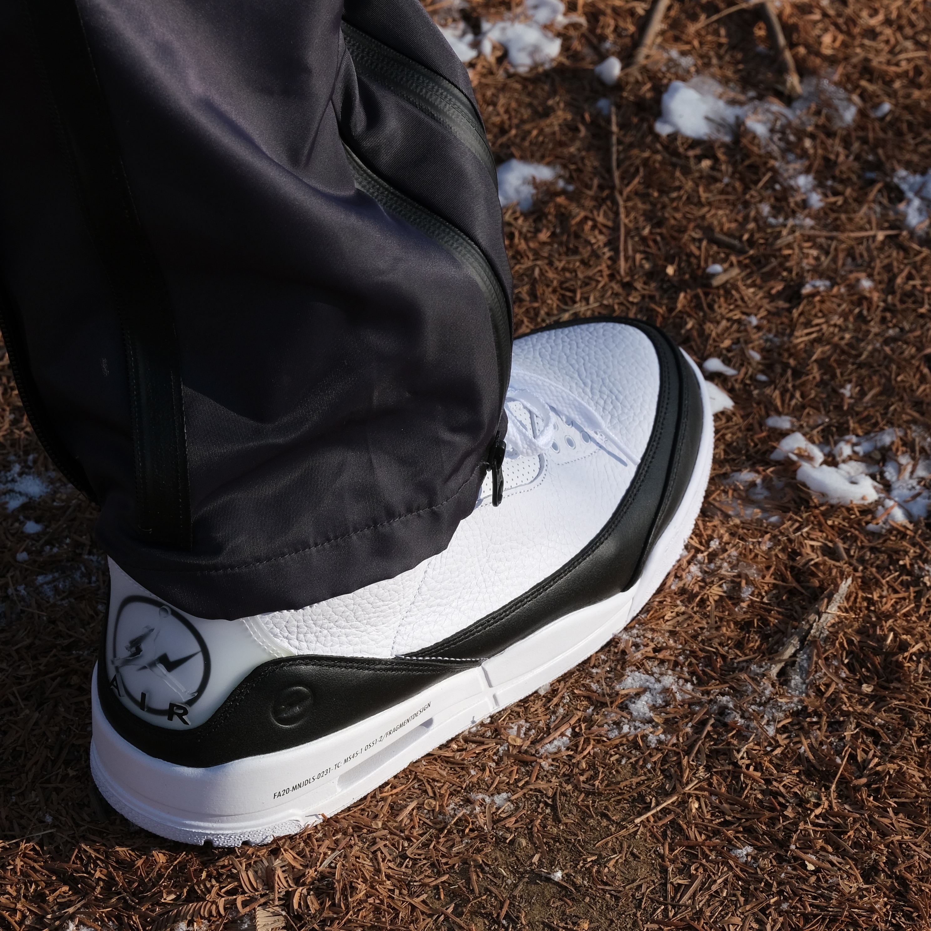 Jordan 3 x Fragment Retro SP White Black 착용 스타일