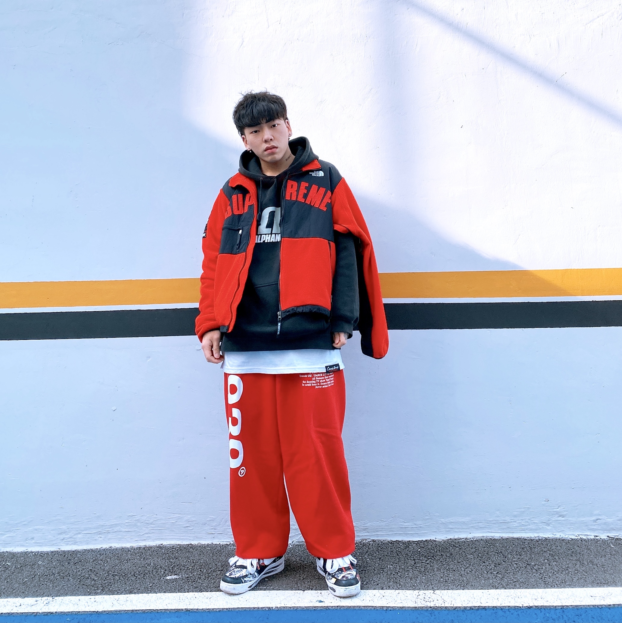 Nike x Peaceminusone Air Force 1 Low Para-Noise 착용 스타일