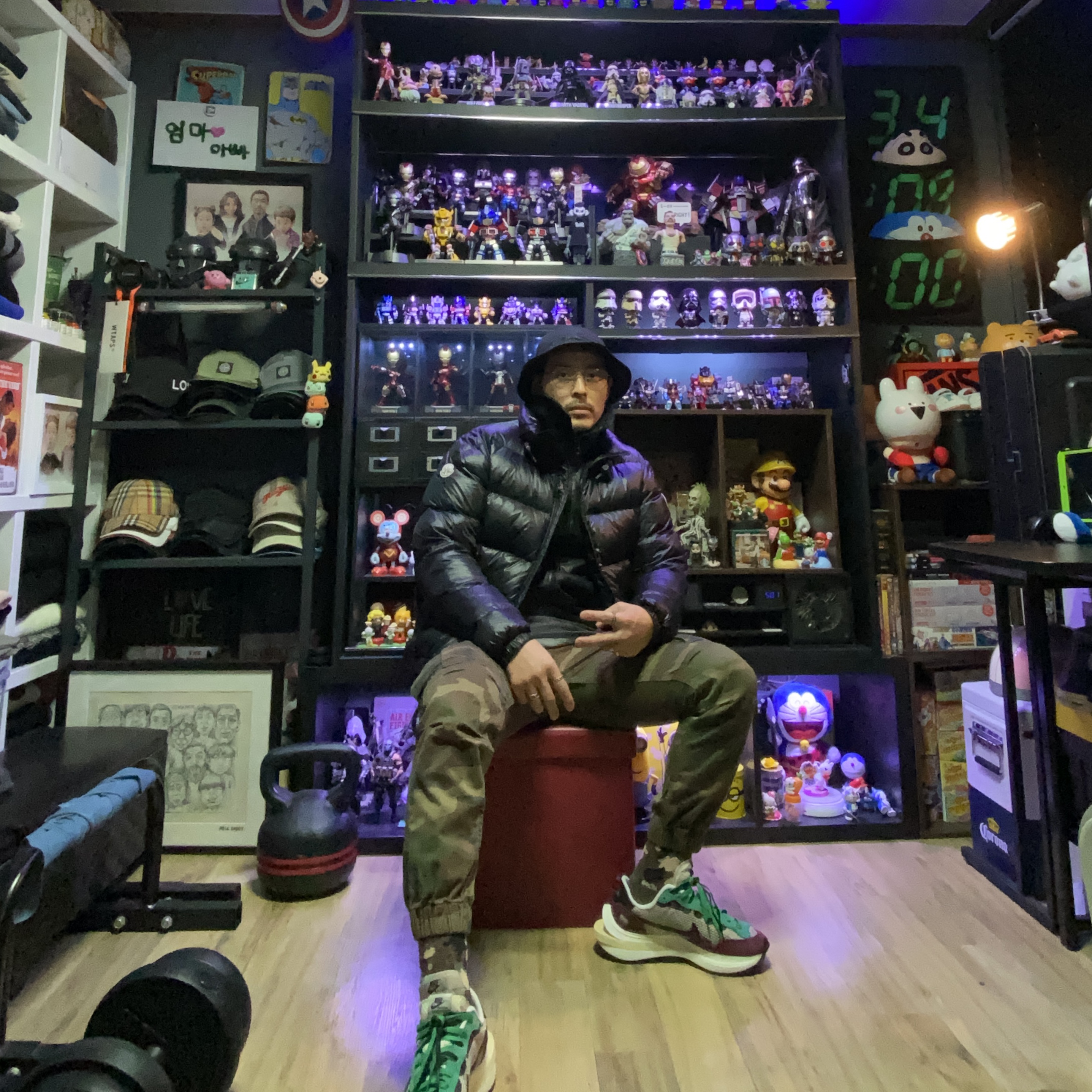 Nike x Sacai VaporWaffle String & Black Villain Red 착용 스타일 - 3