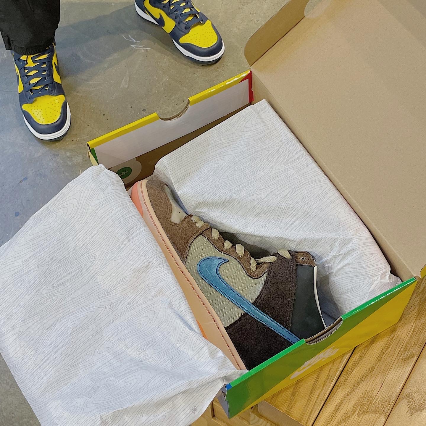 Nike x Concepts SB Dunk High Pro Mallard 착용 스타일
