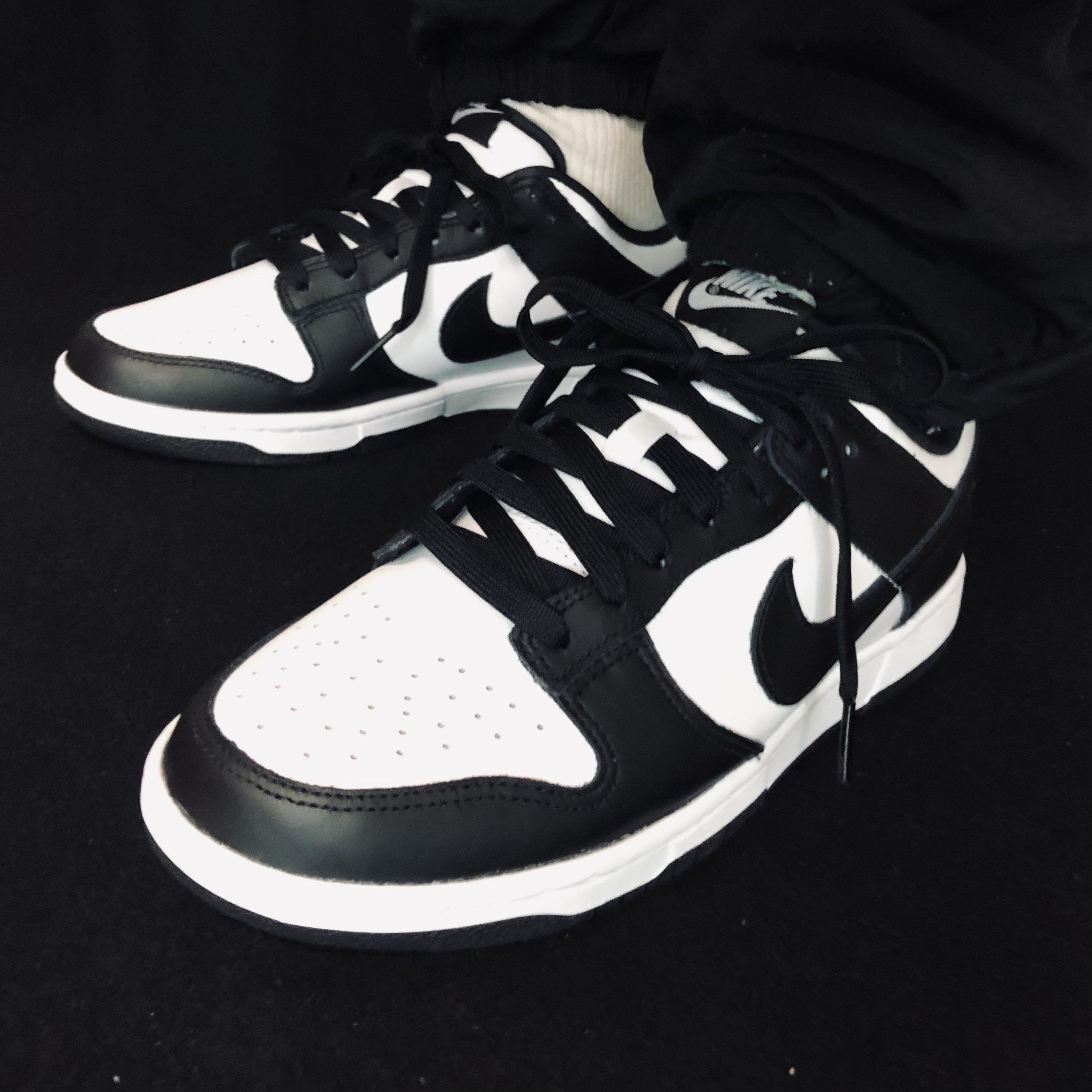 Nike Dunk Low Retro Black, (W) Nike Dunk Low Black 착용 스타일