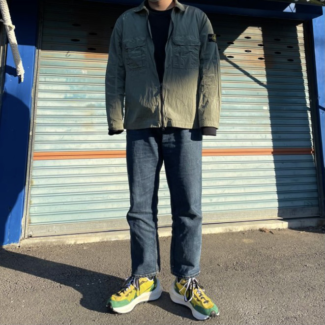 Nike x Sacai VaporWaffle Tour Yellow & Gorge Green Sail 착용 스타일