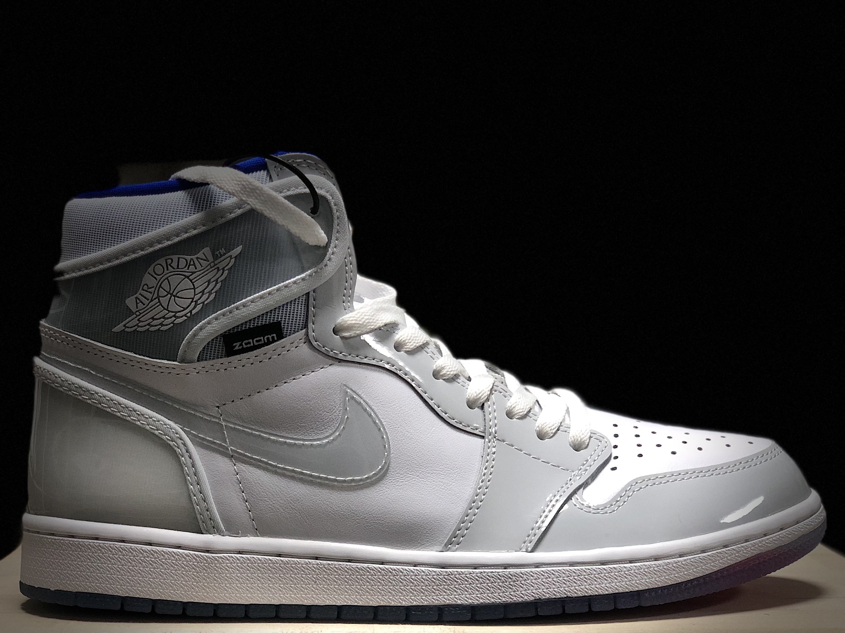 Jordan 1 Retro High Zoom White Racer Blue 착용 스타일 - 2