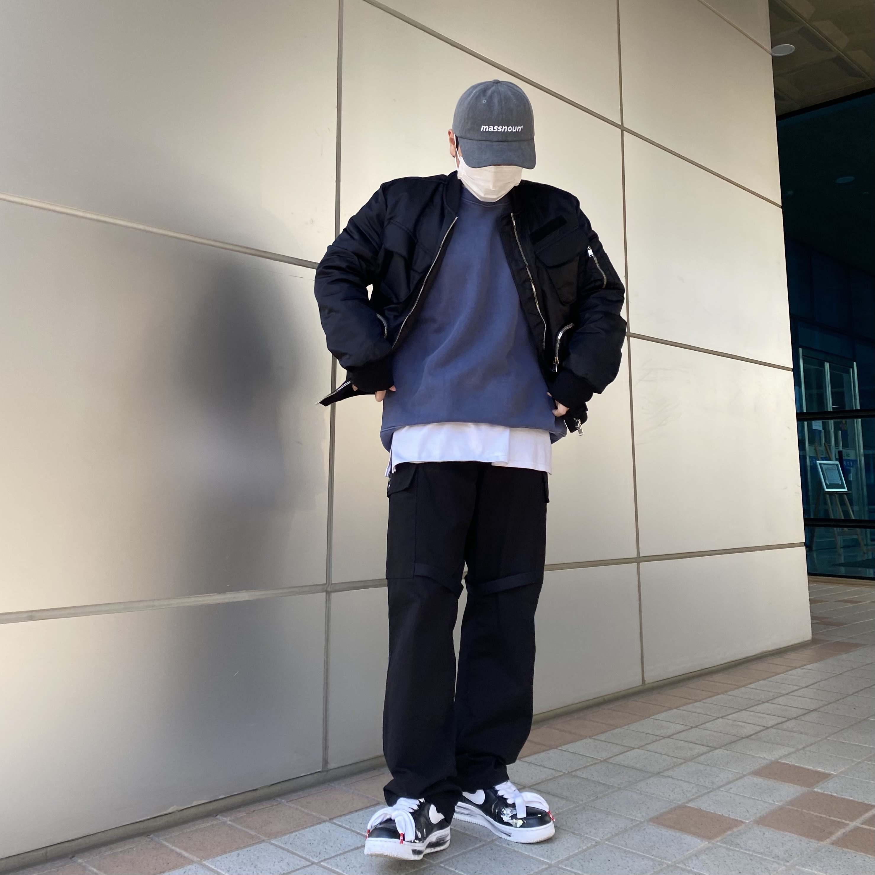 Nike x Peaceminusone Air Force 1 Low Para-Noise 착용 스타일