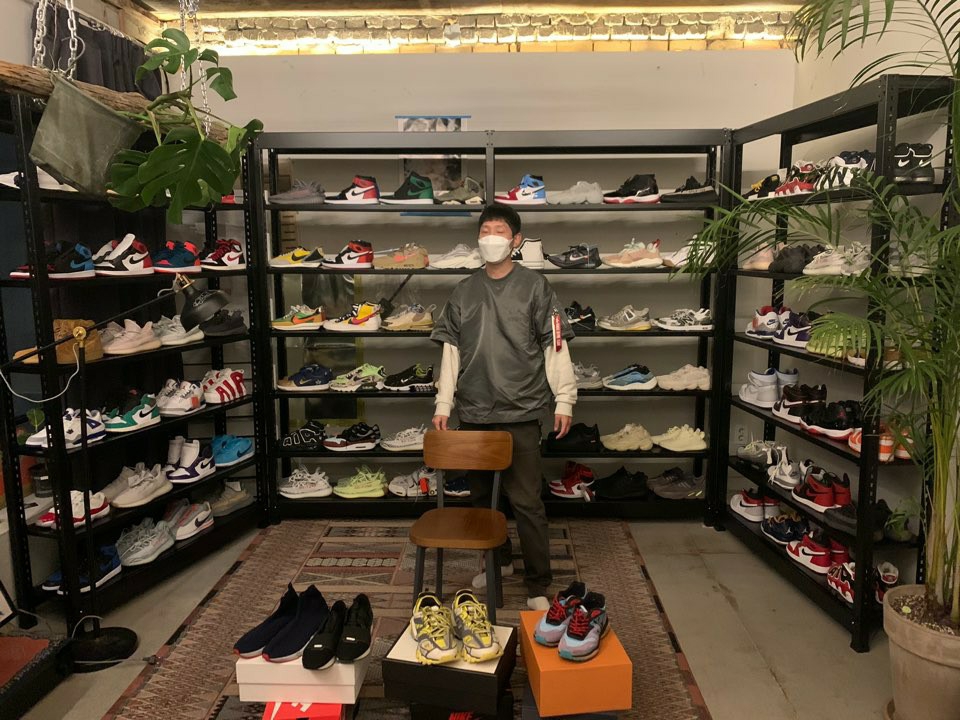 Nike x Undercover Daybreak Bright Citron, Nike x Sacai LDWaffle Green Multi 착용 스타일