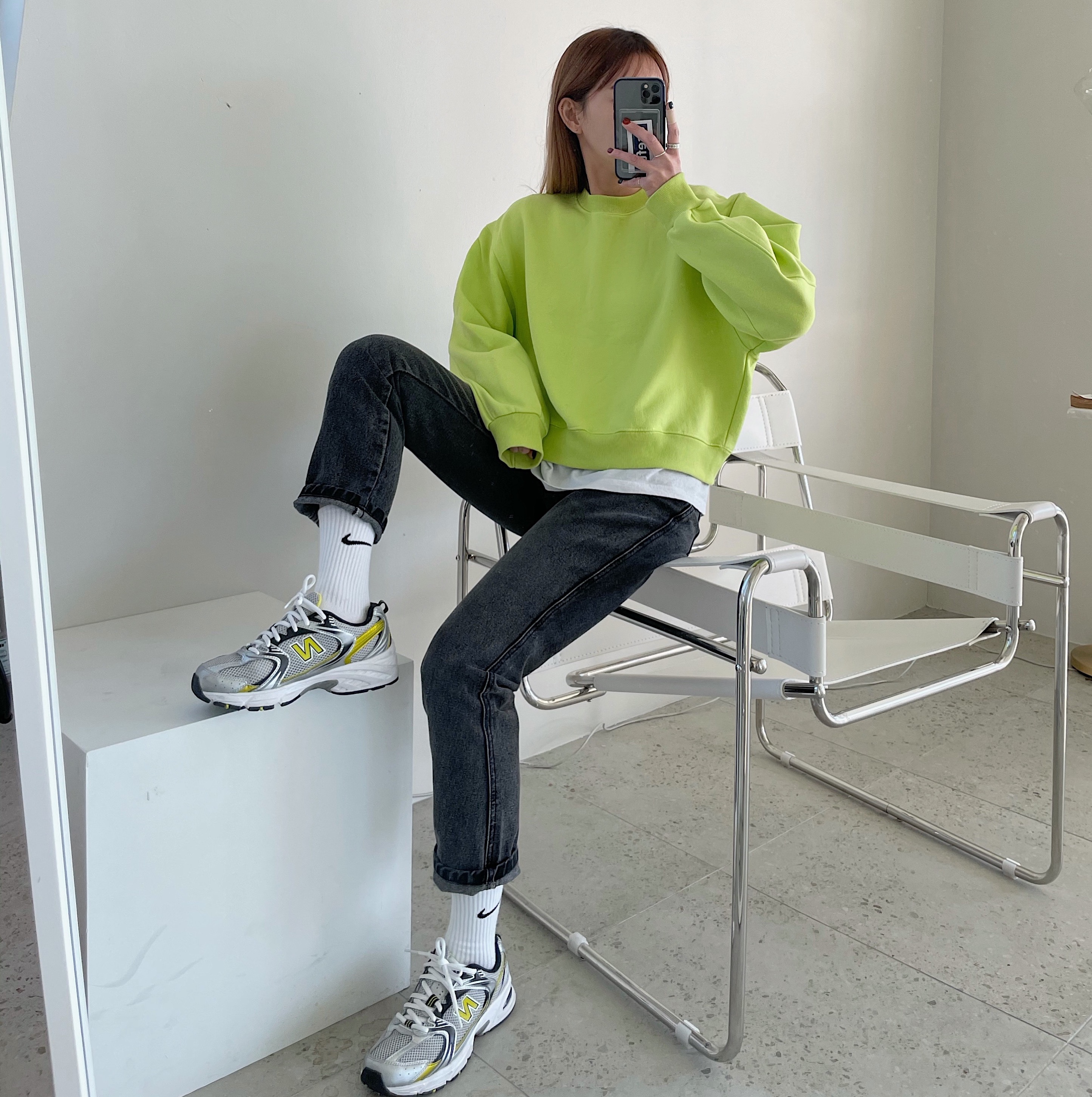 New Balance 530 Silver 착용 스타일