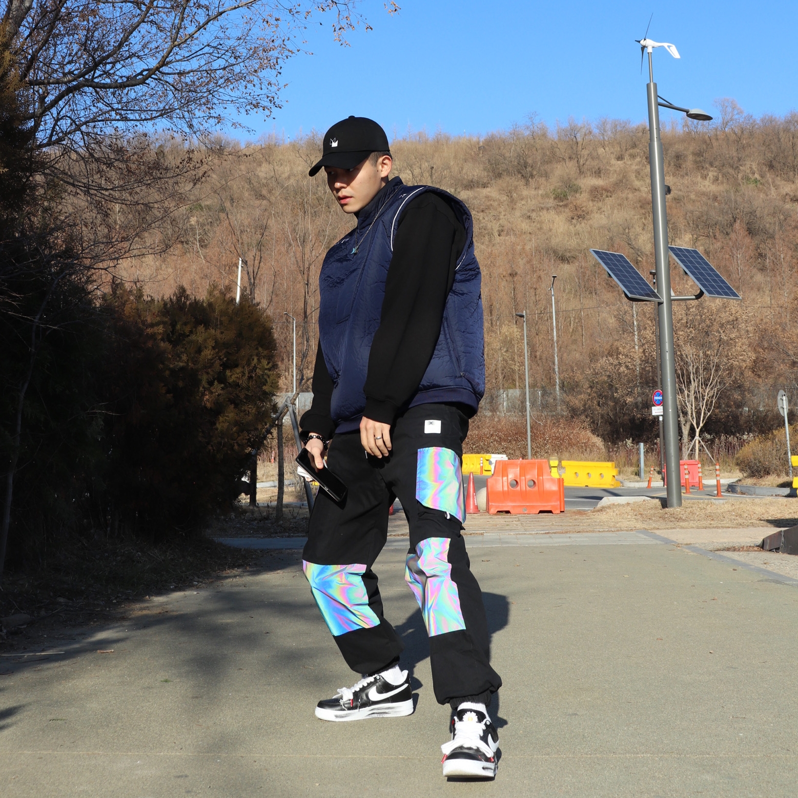 Nike x Peaceminusone Air Force 1 Low Para-Noise 착용 스타일