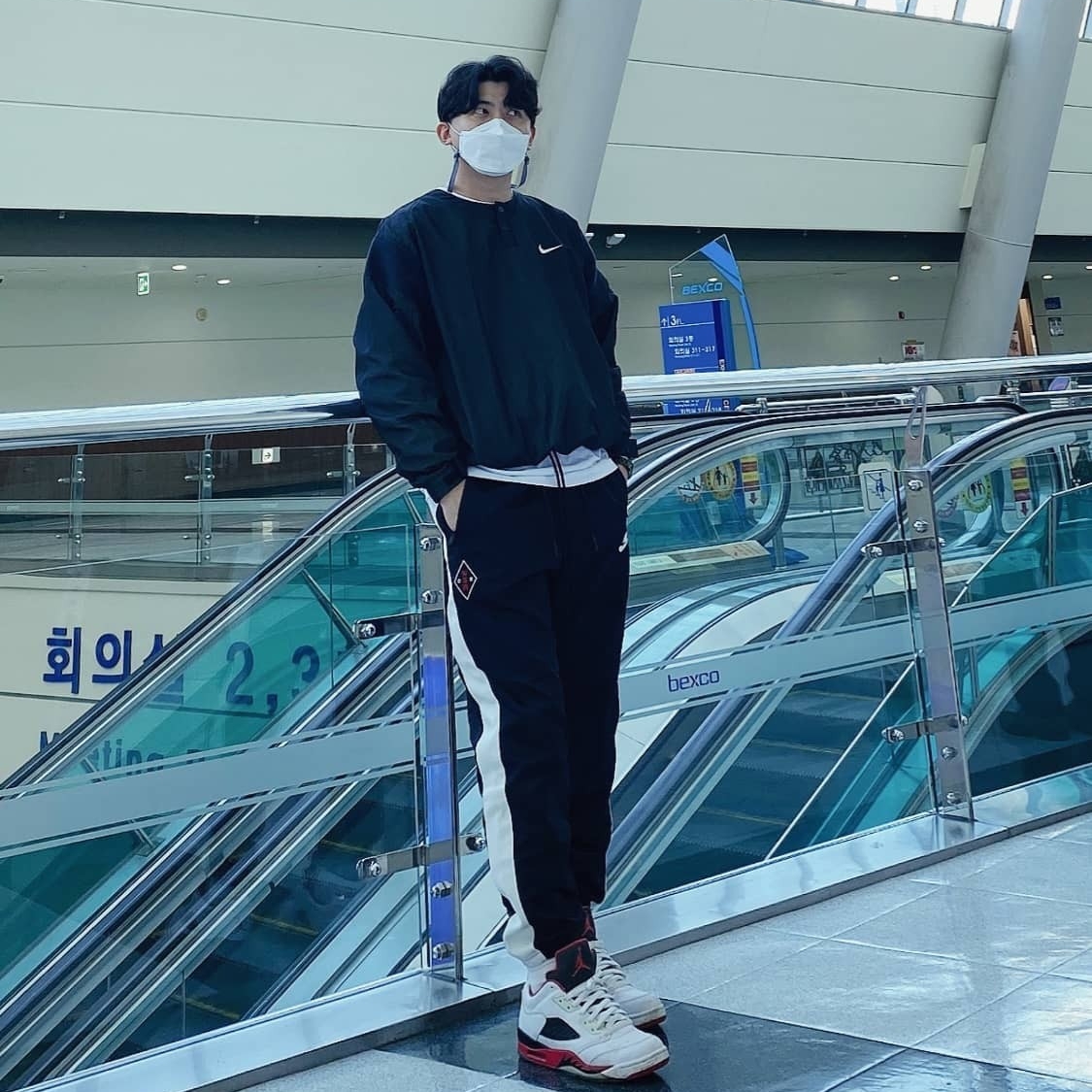 Jordan 5 Retro Low Fire Red 착용 스타일